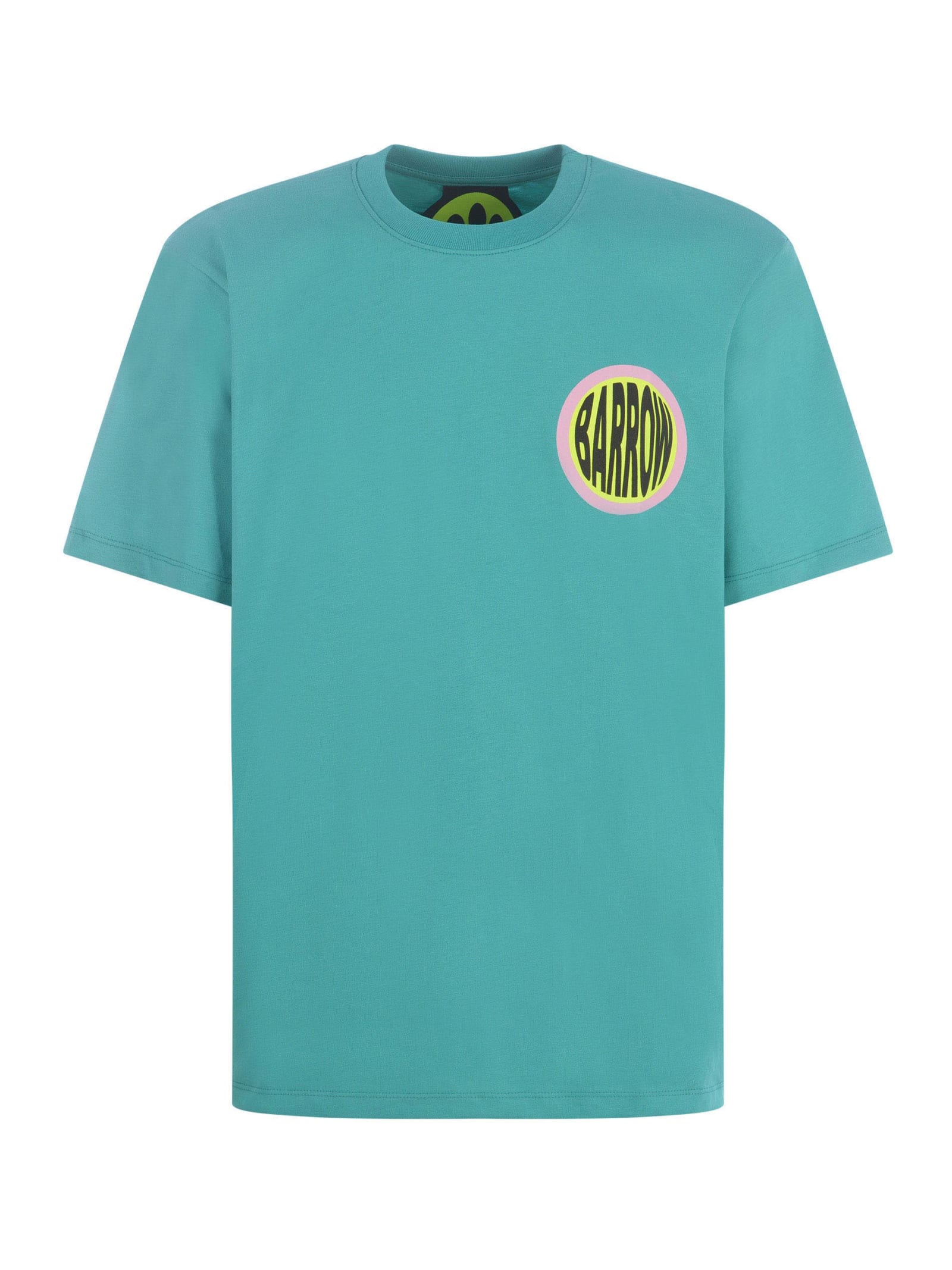 Shop Barrow T-shirt  In Cotton In Verde Acqua