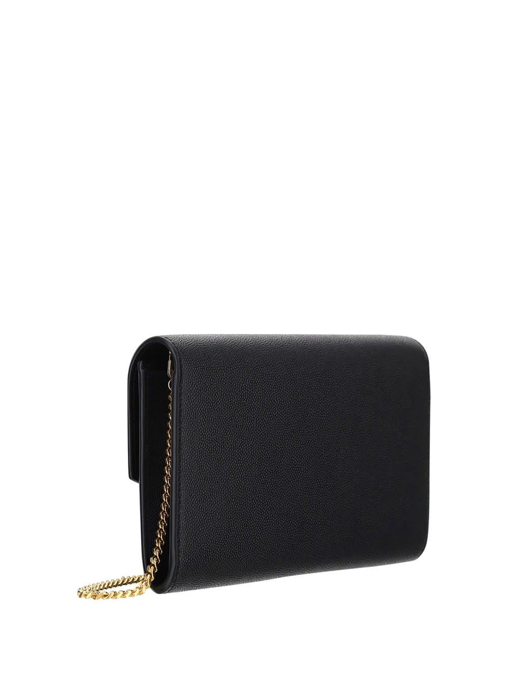 Shop Saint Laurent Chain Wallet In Nero