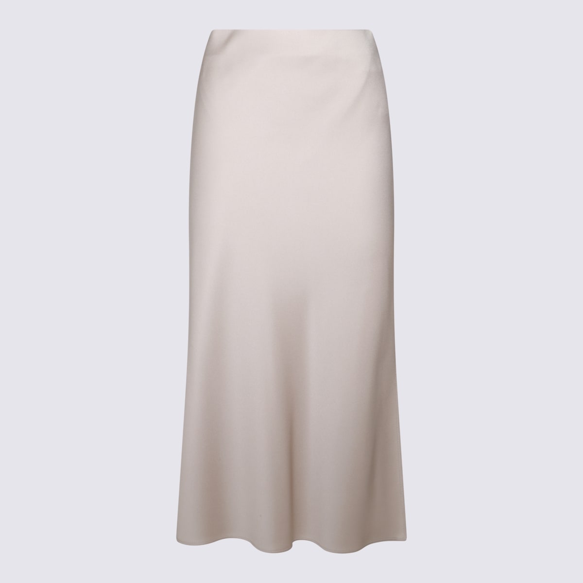 White Viscose Midi Skirt