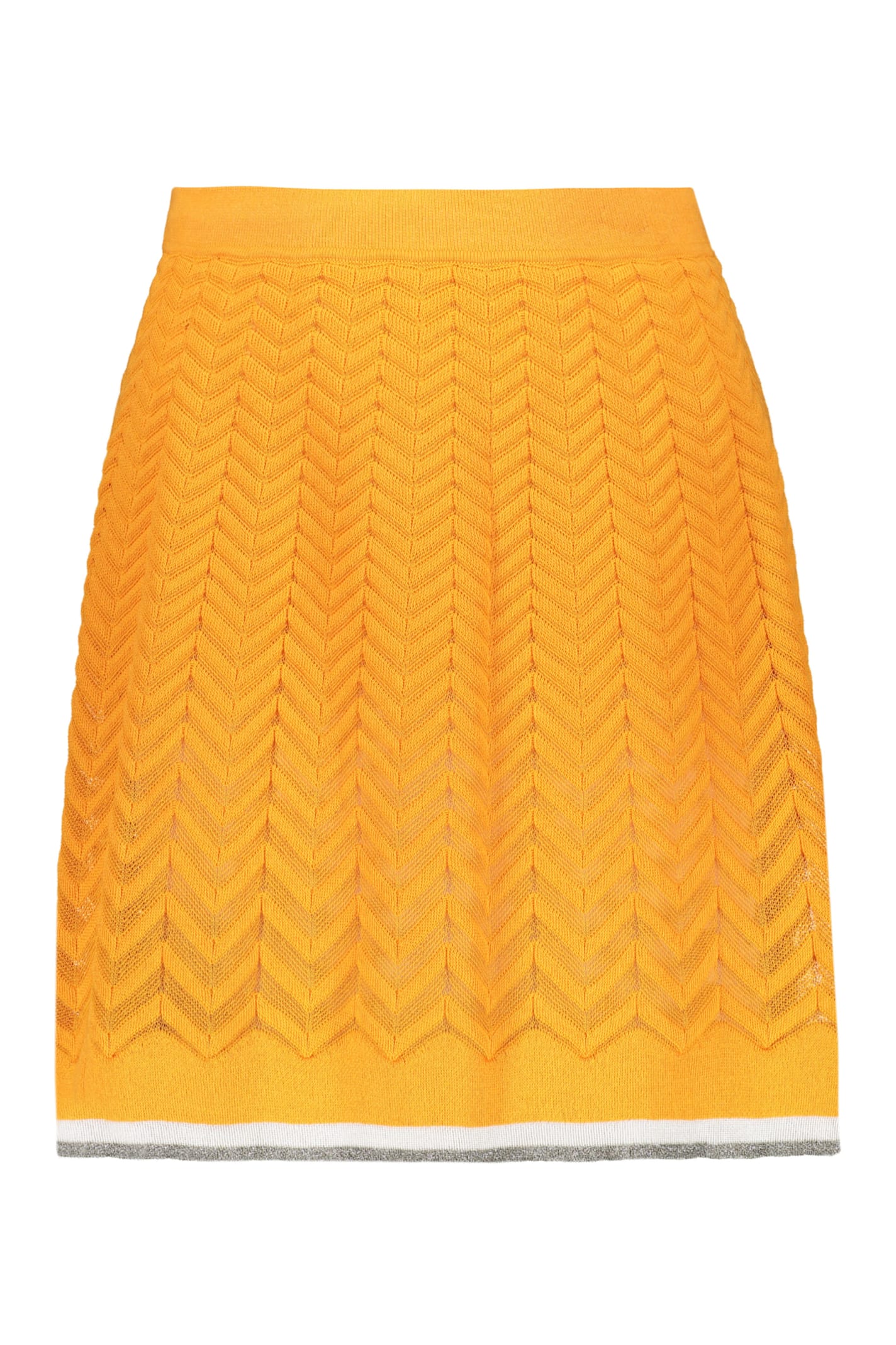 Missoni Knit Skirt In Orange