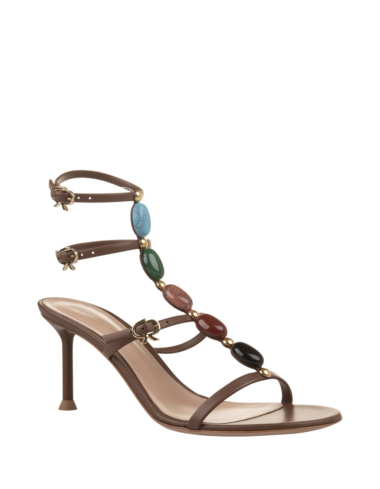 Shop Gianvito Rossi Shanti 70 Sandal In Brown Sandals