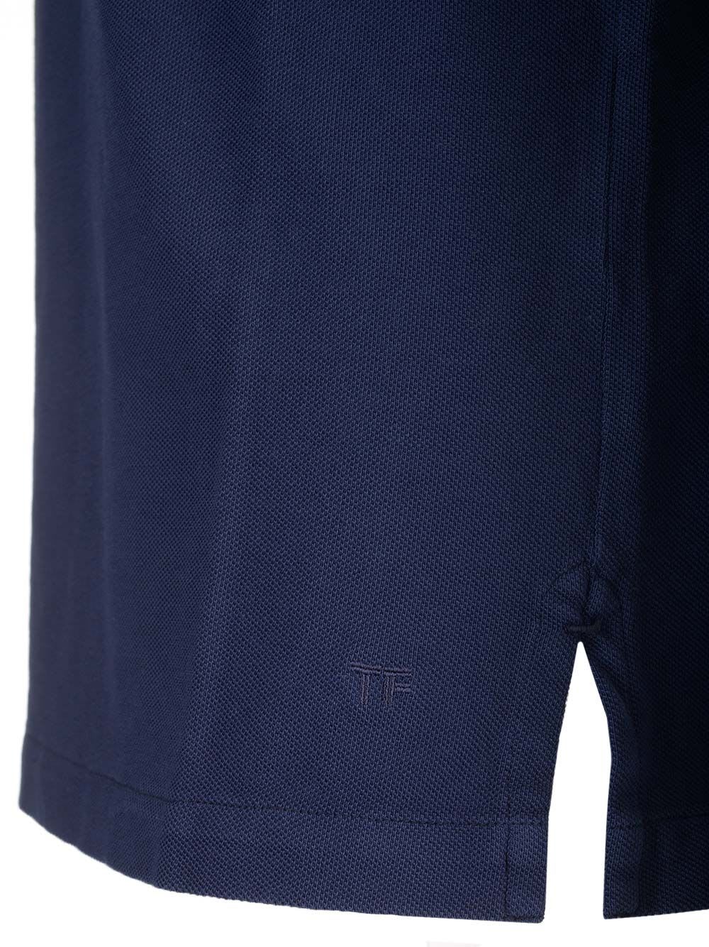 Shop Tom Ford Tennis Piquet Polo In Blue