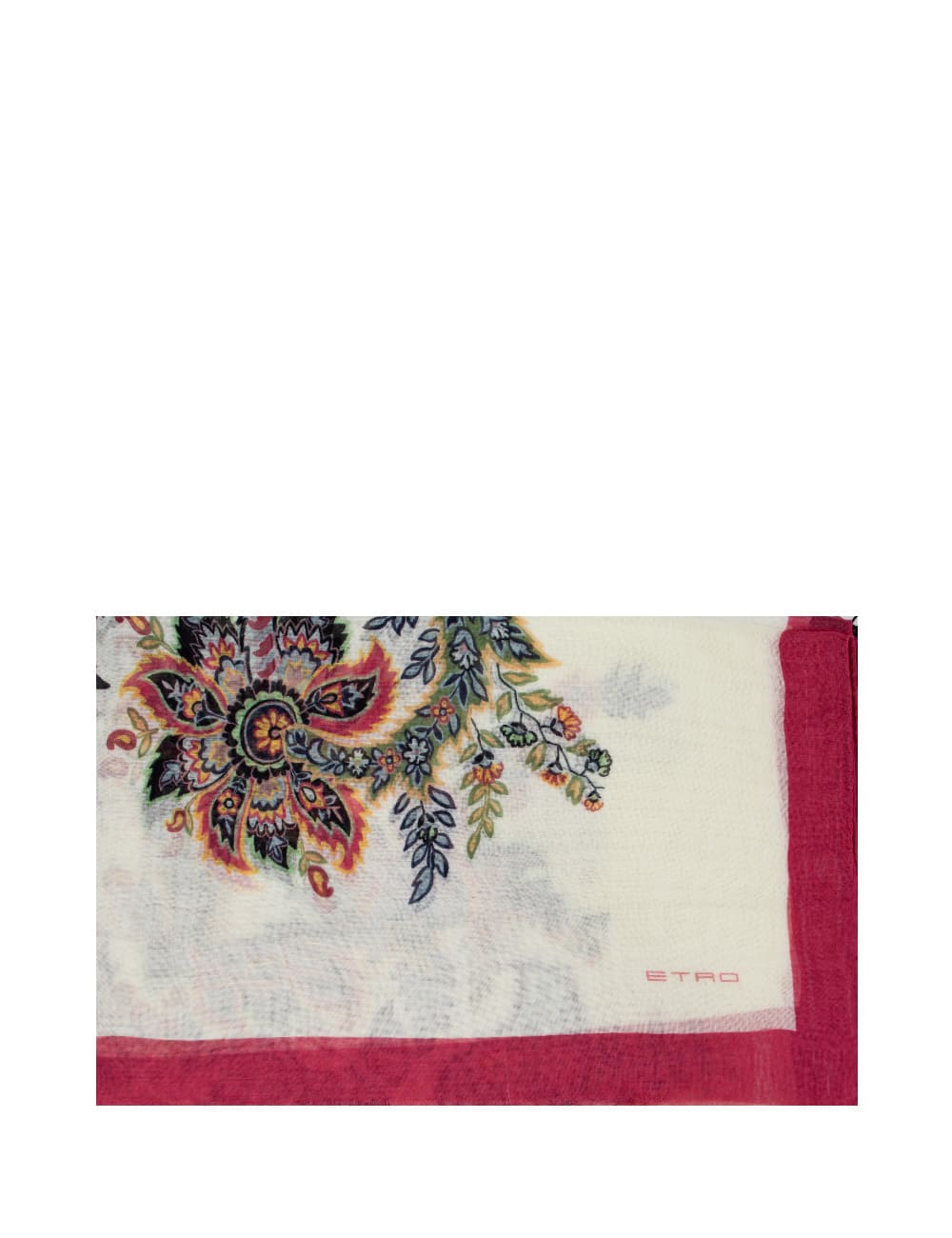 Shop Etro Scarf In Print On Beige Base