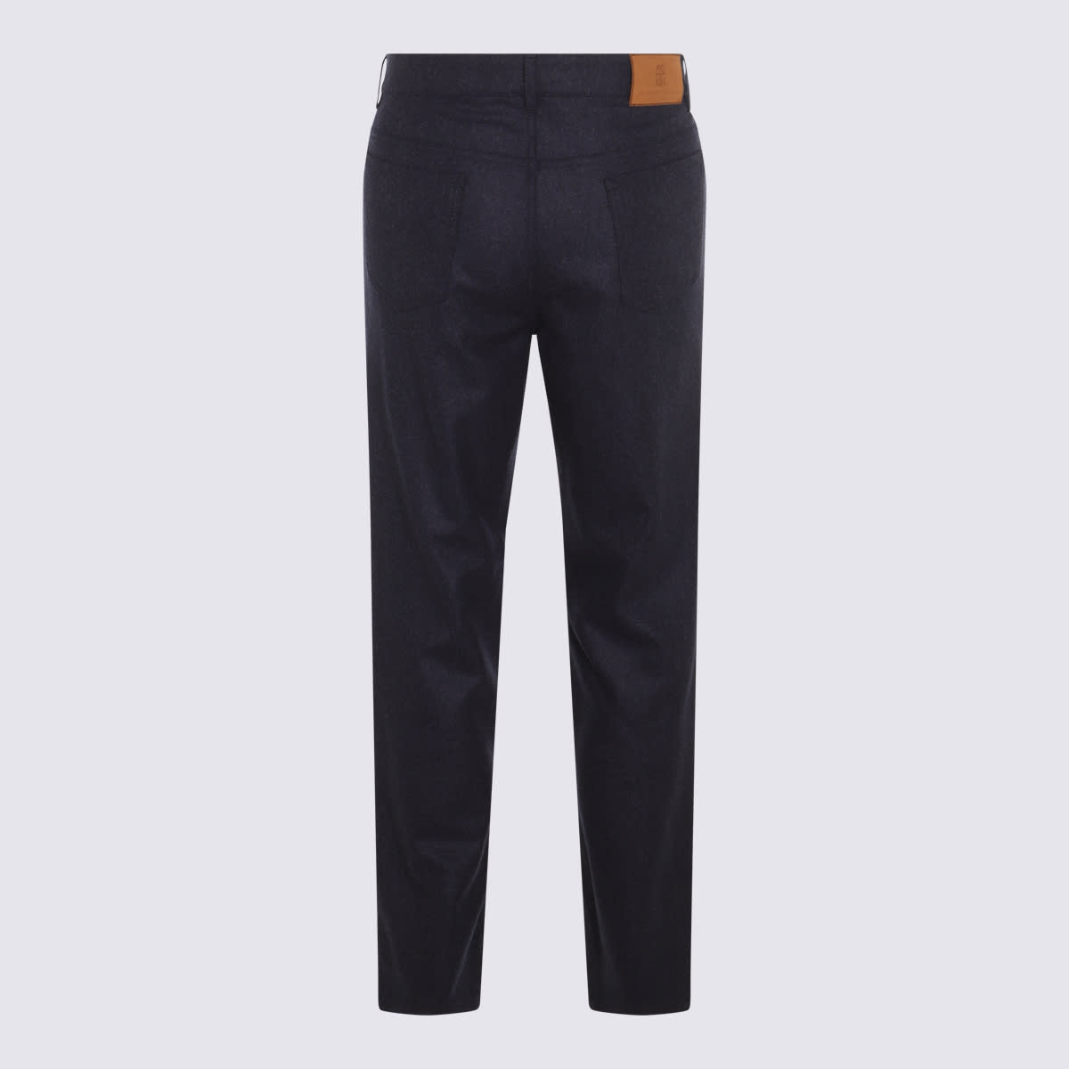 Brunello Cucinelli Navy Cotton Pants In Black