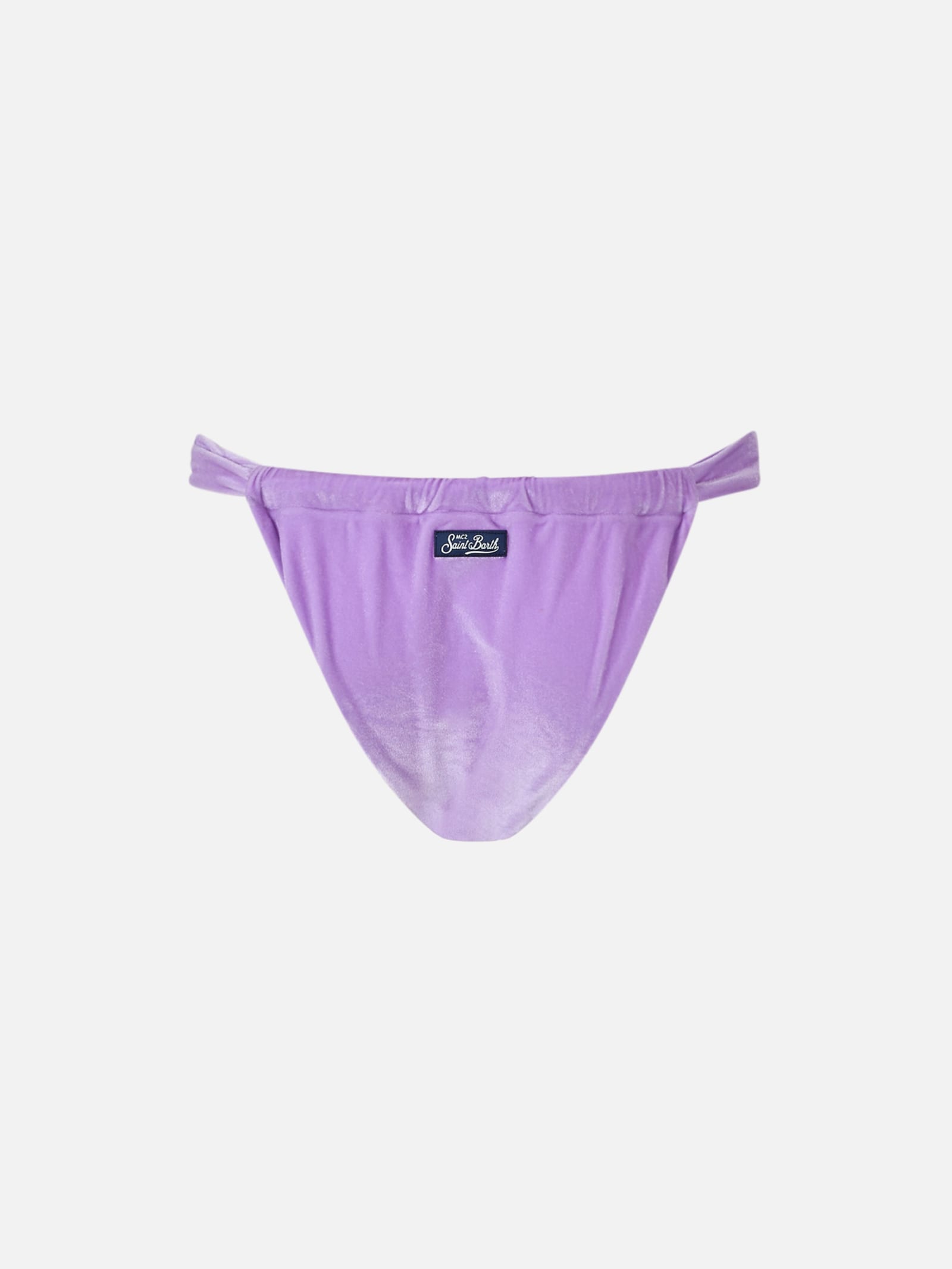 Shop Mc2 Saint Barth Woman Chenille Cheekiest Swim Briefs Noelle In Pink