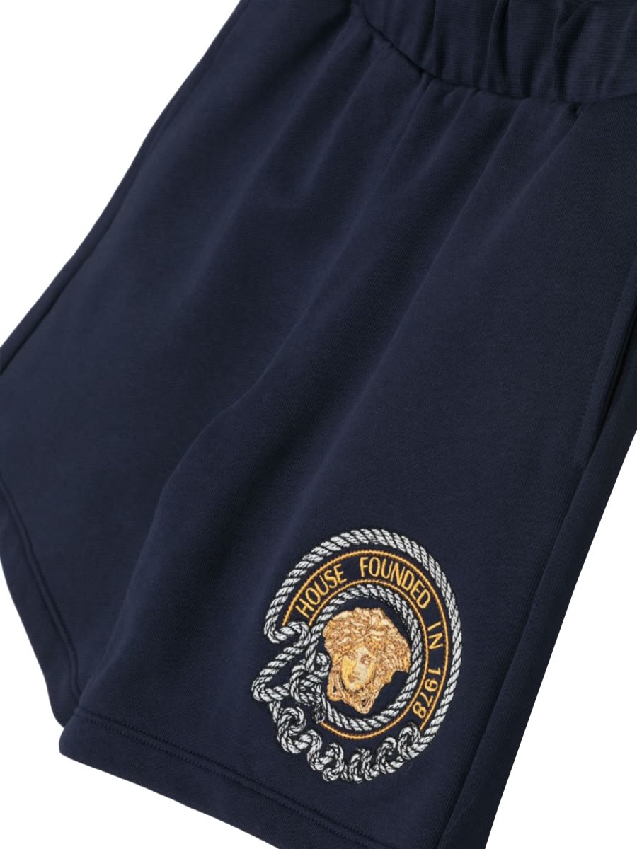 Shop Versace Short In Blue