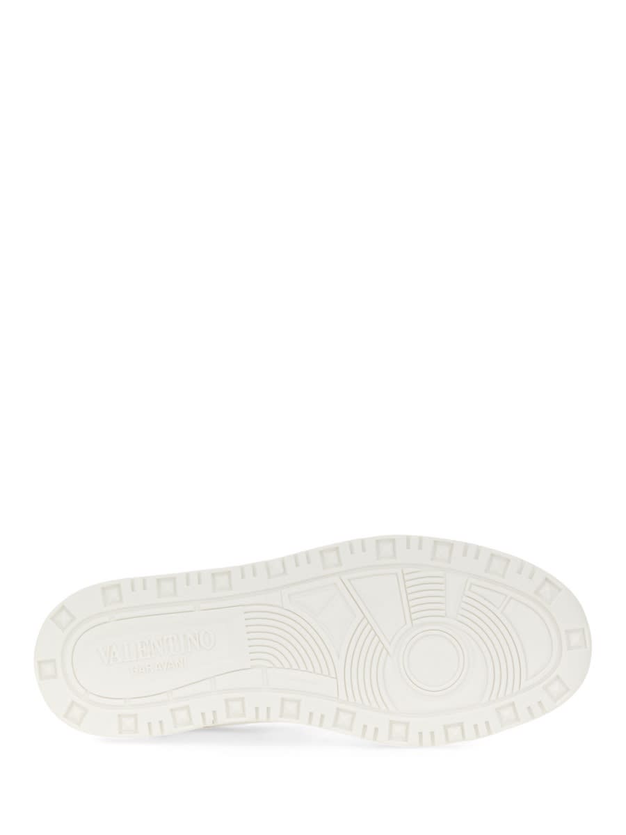 Valentino Freedots Leather Sneakers In White