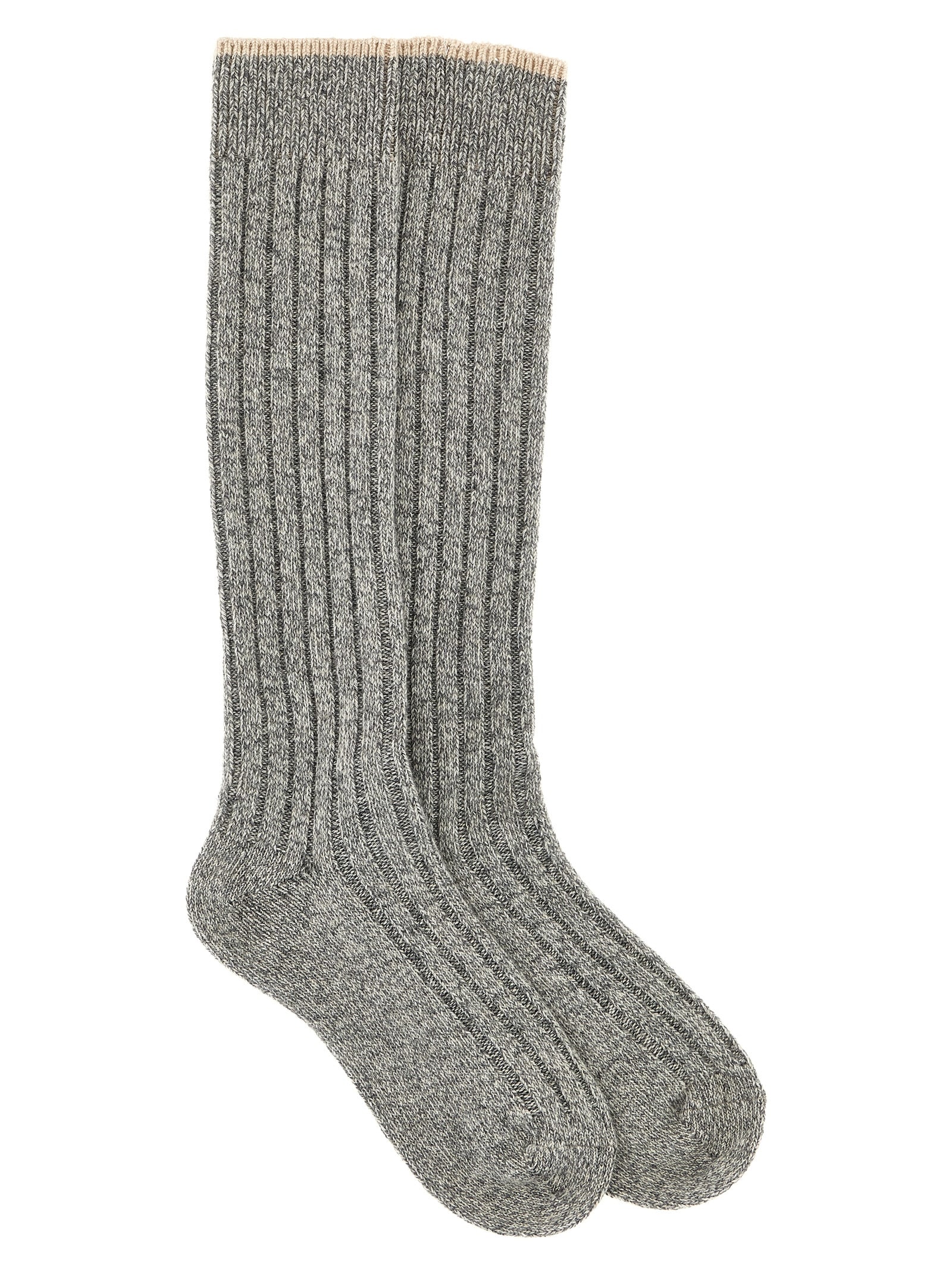 BRUNELLO CUCINELLI RIBBED SOCKS 