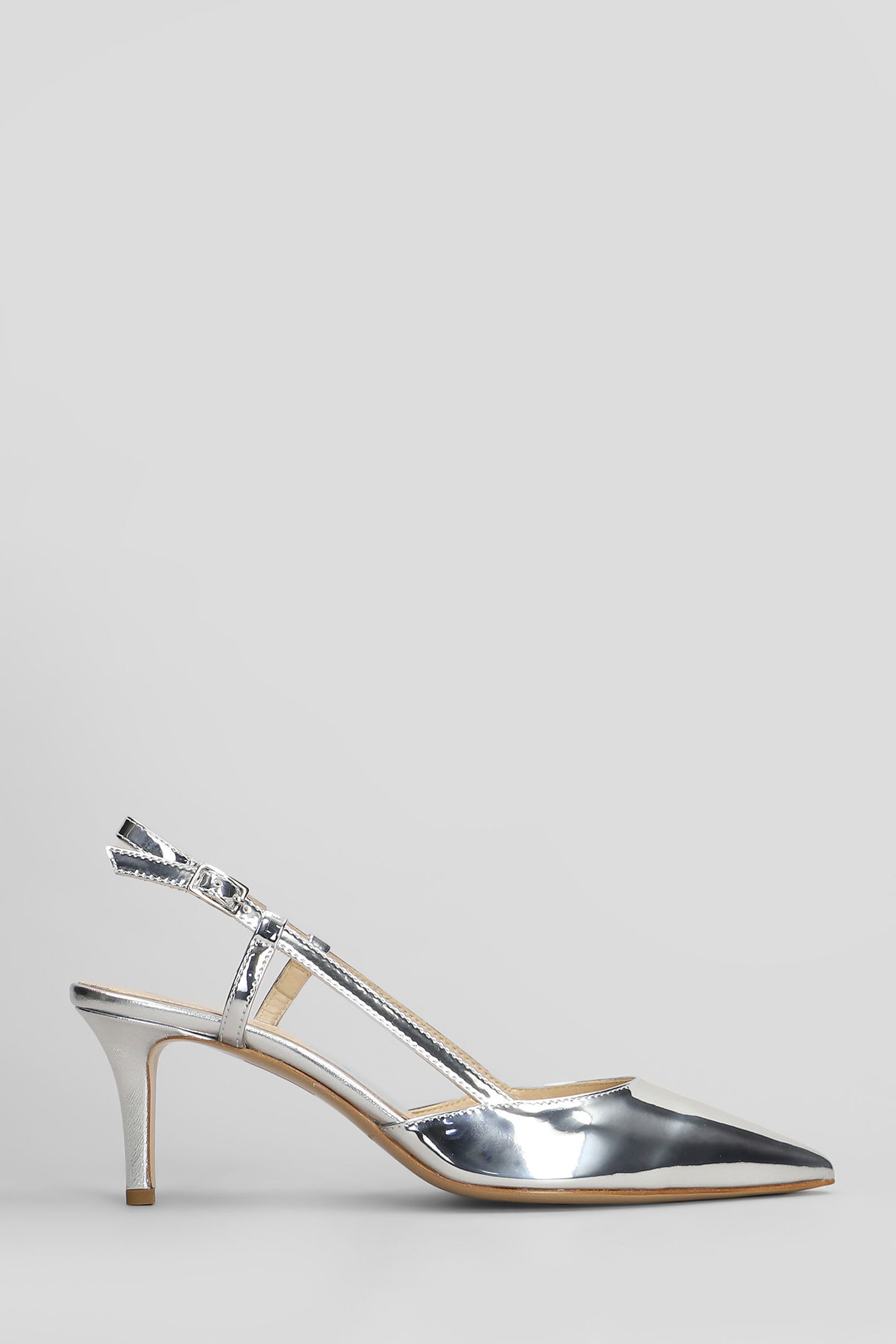 Pumps In Silver Leather
