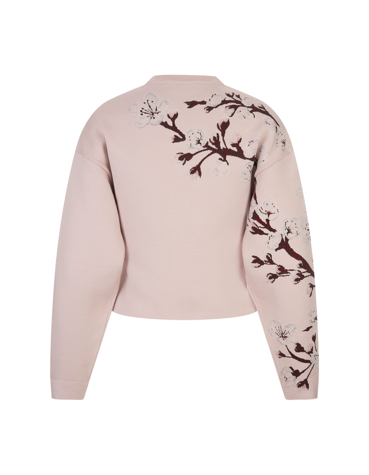 Shop Alexander Mcqueen Blossom Cocoon Sleeve Jumper In Pink/multicolour