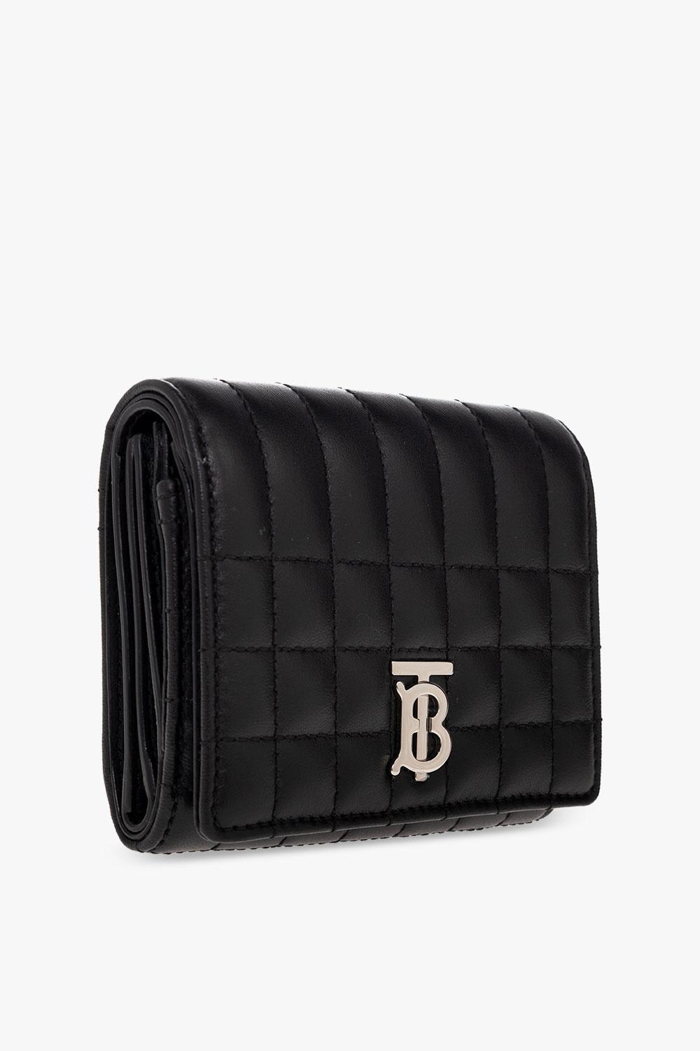 Burberry Lola Tb Monogram Plaque Wallet In Black