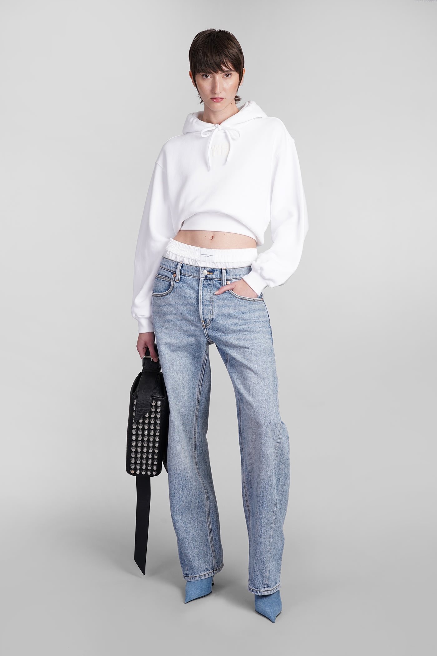 Shop Alexander Wang Sweatshirt In White Cotton