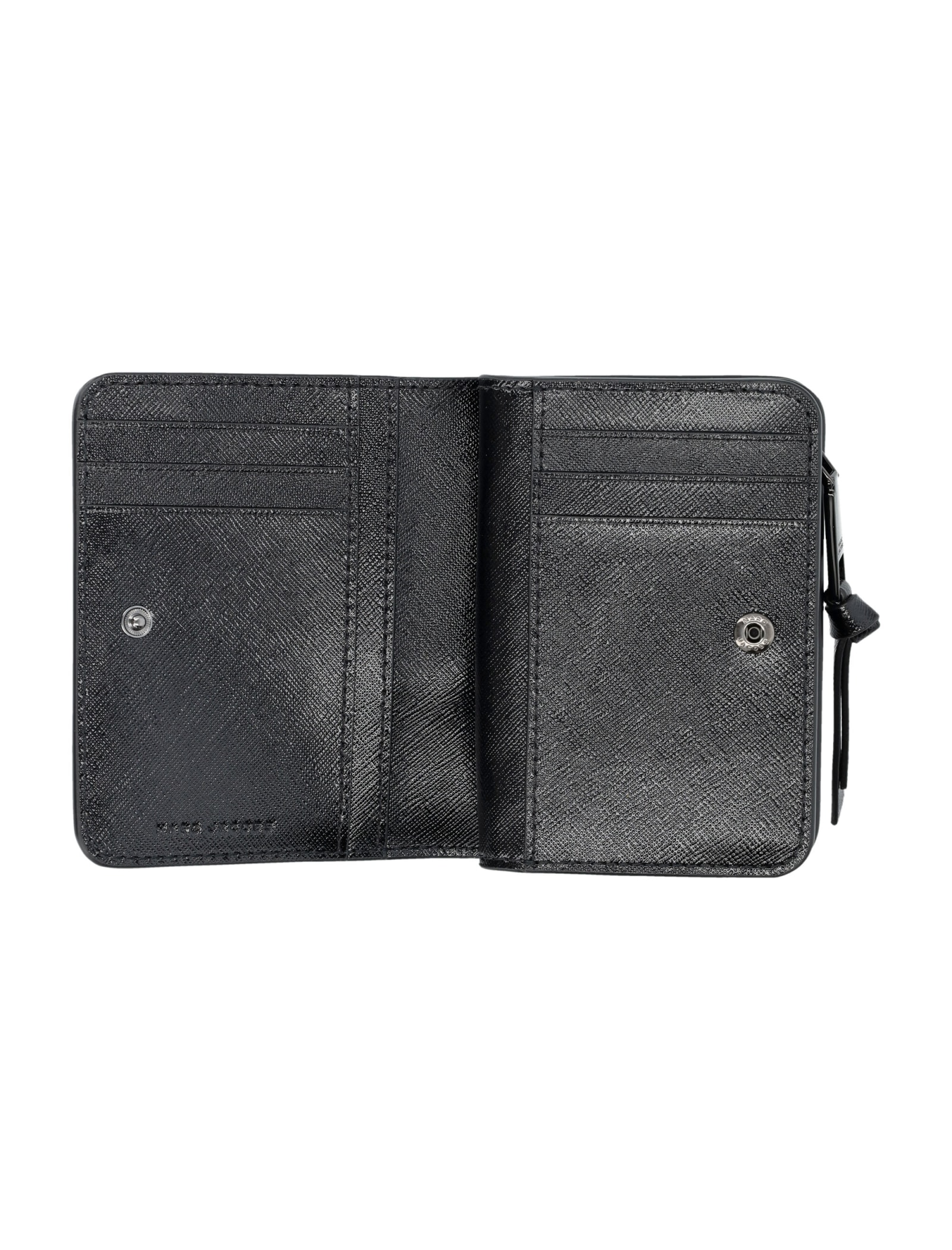 Shop Marc Jacobs The Mini Compact Wallet In Black