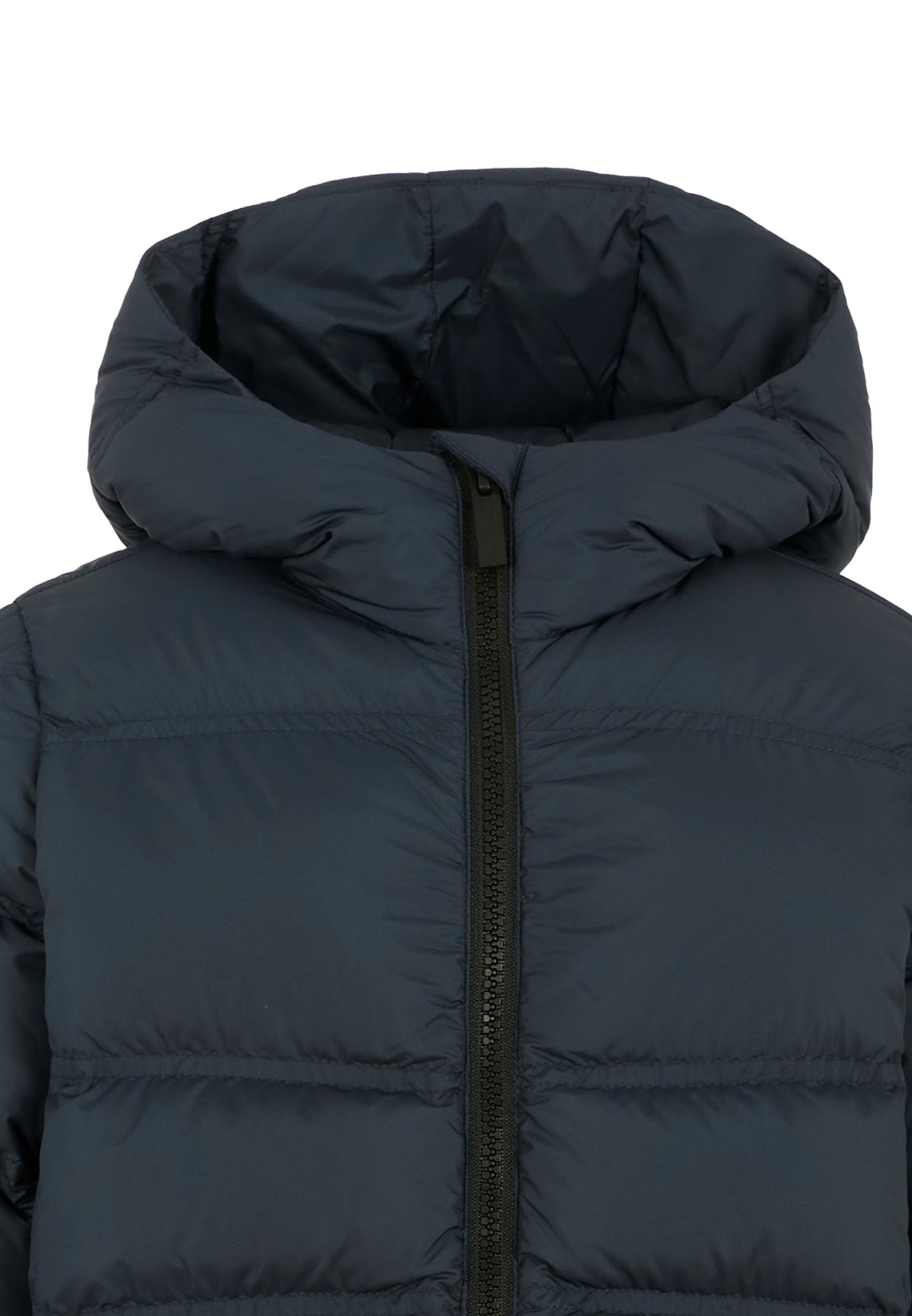 Colmar Blue Down Jacket For Kids With Logo In Brown