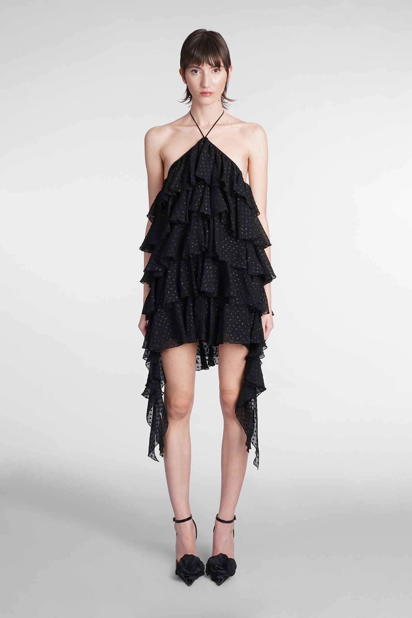 Blumarine Dress In Black Silk