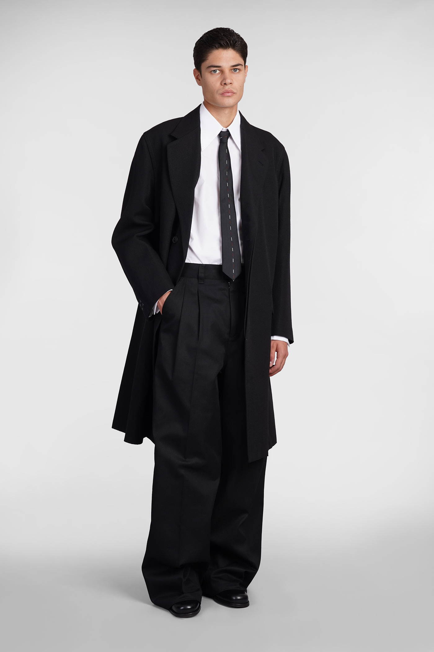 Shop Maison Margiela Pants In Black Cotton