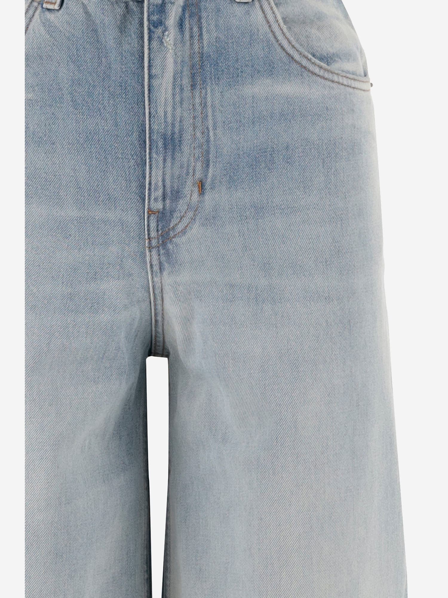 Shop Chloé Cotton Denim Jeans In Clear Blue