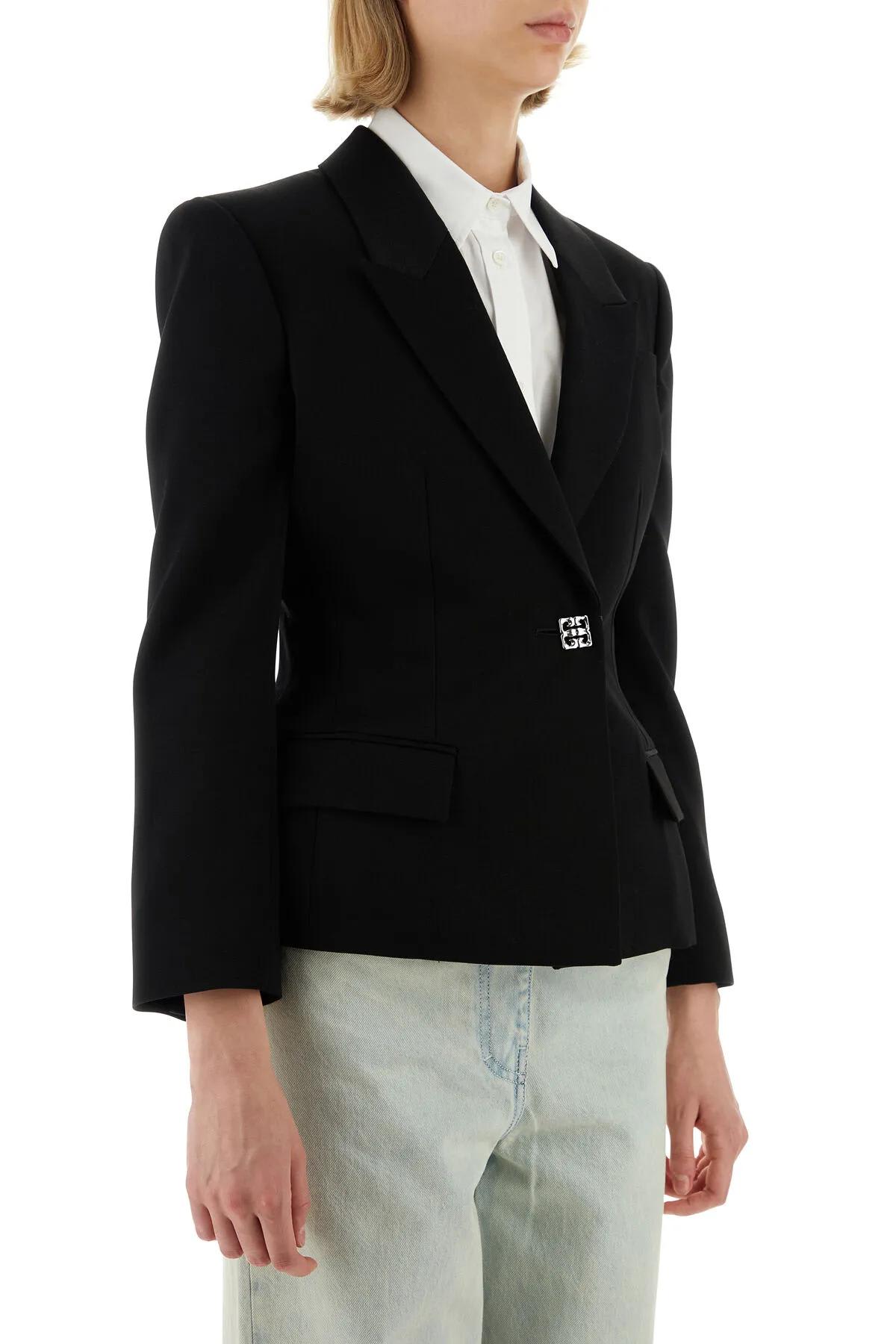 Shop Givenchy Black Wool Blazer