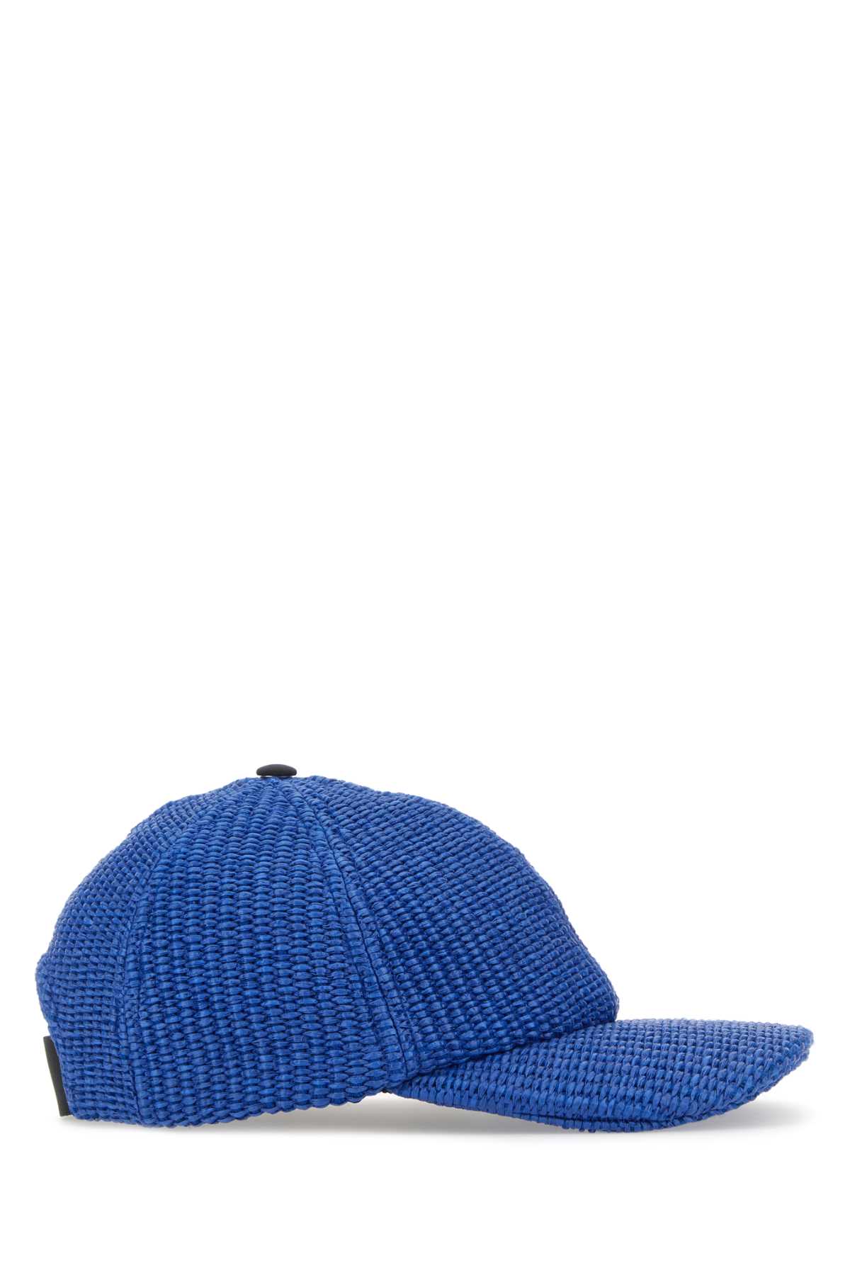 Shop Marni Blue Raffia Baseball Cap In 00b56