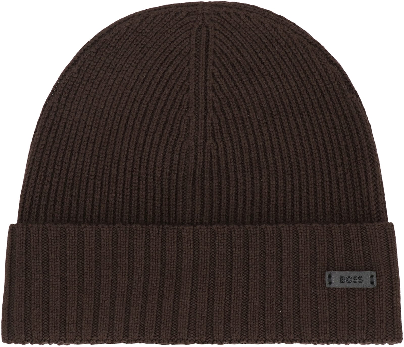 Hugo Boss Wool Hat With Logo In Brown