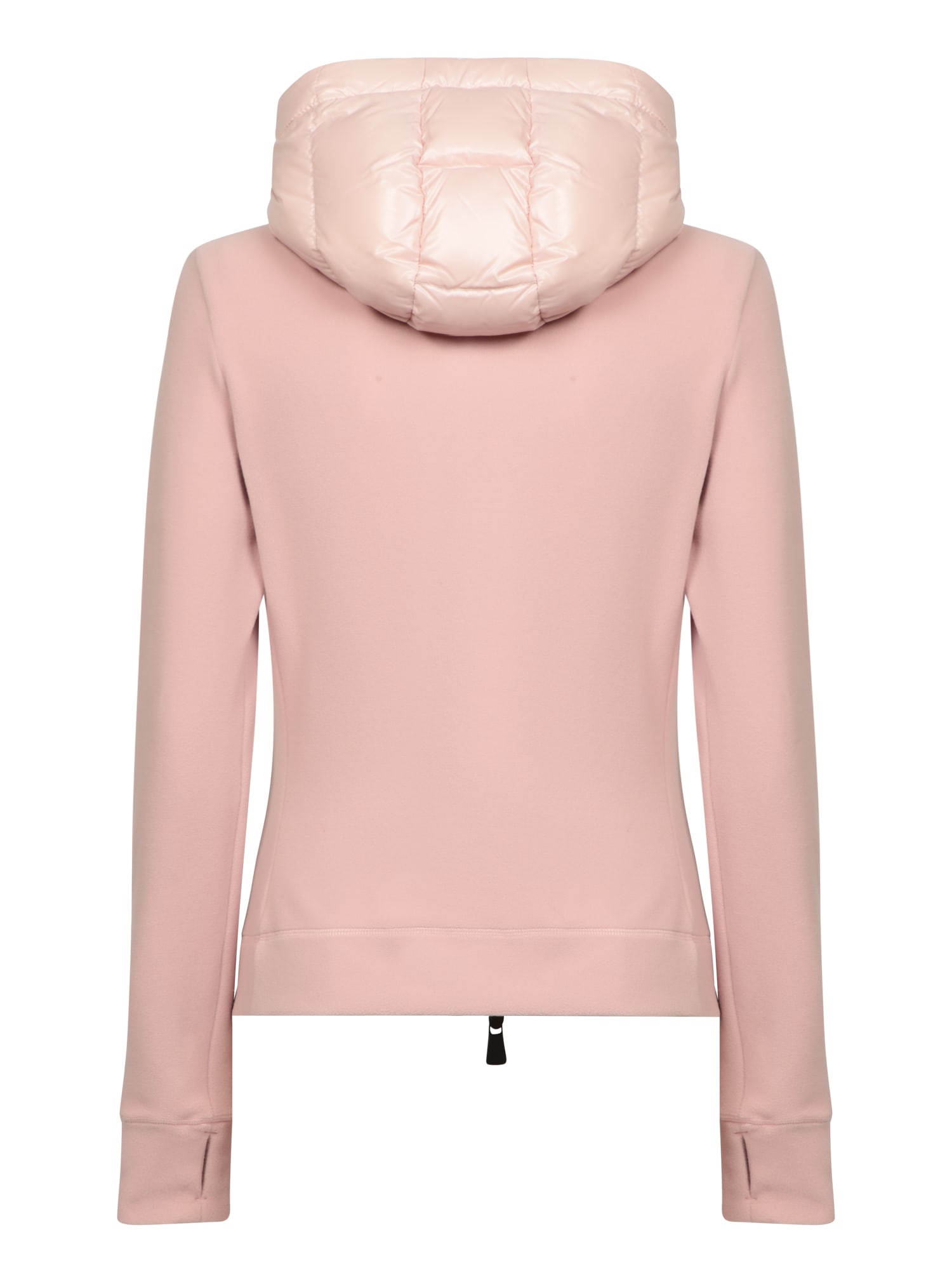 Shop Moncler Pink Zip-up Padded Cardigan