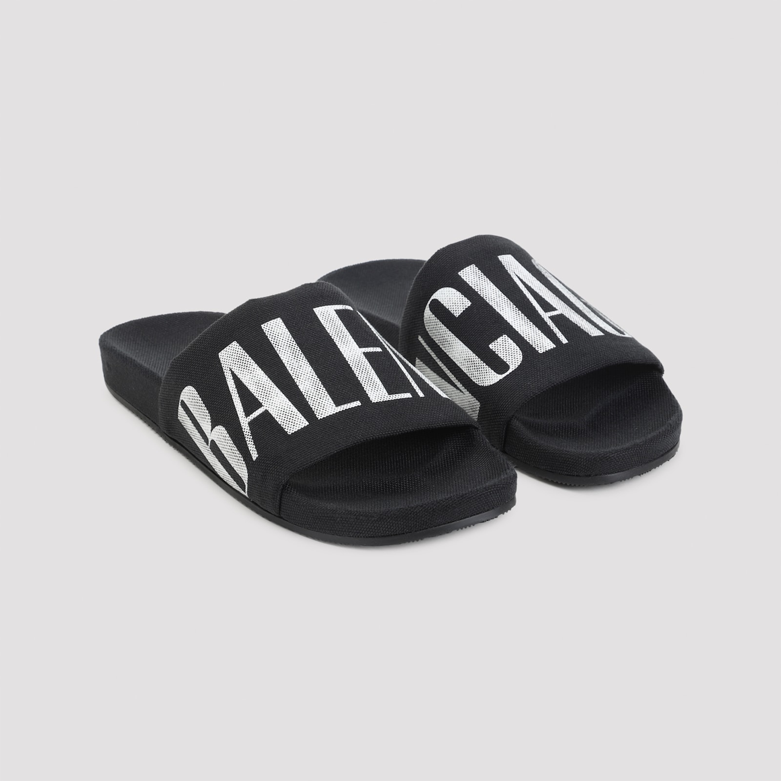Balenciaga Slide Sandals With Flat Sole And Open Toe In Multi