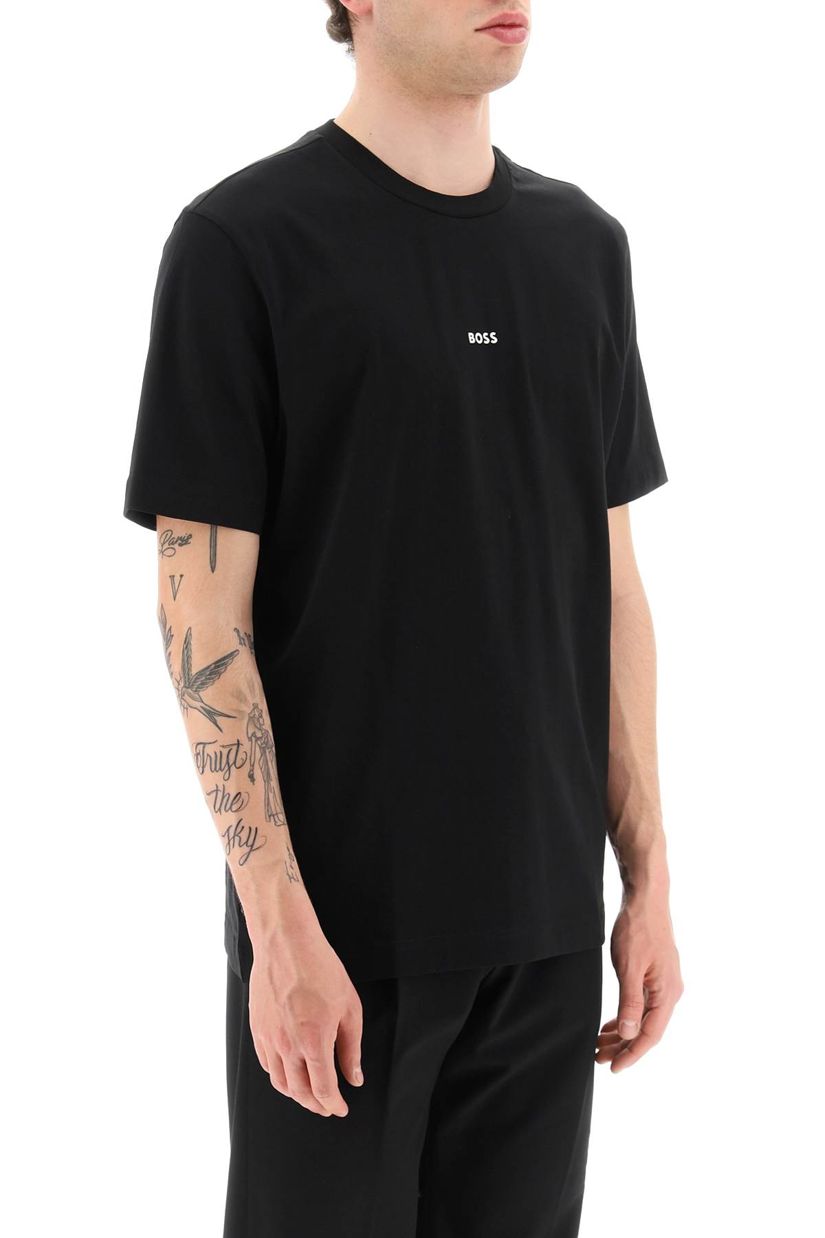 Shop Hugo Boss Tchup Relaxed Fit T-shirt In Black (black)