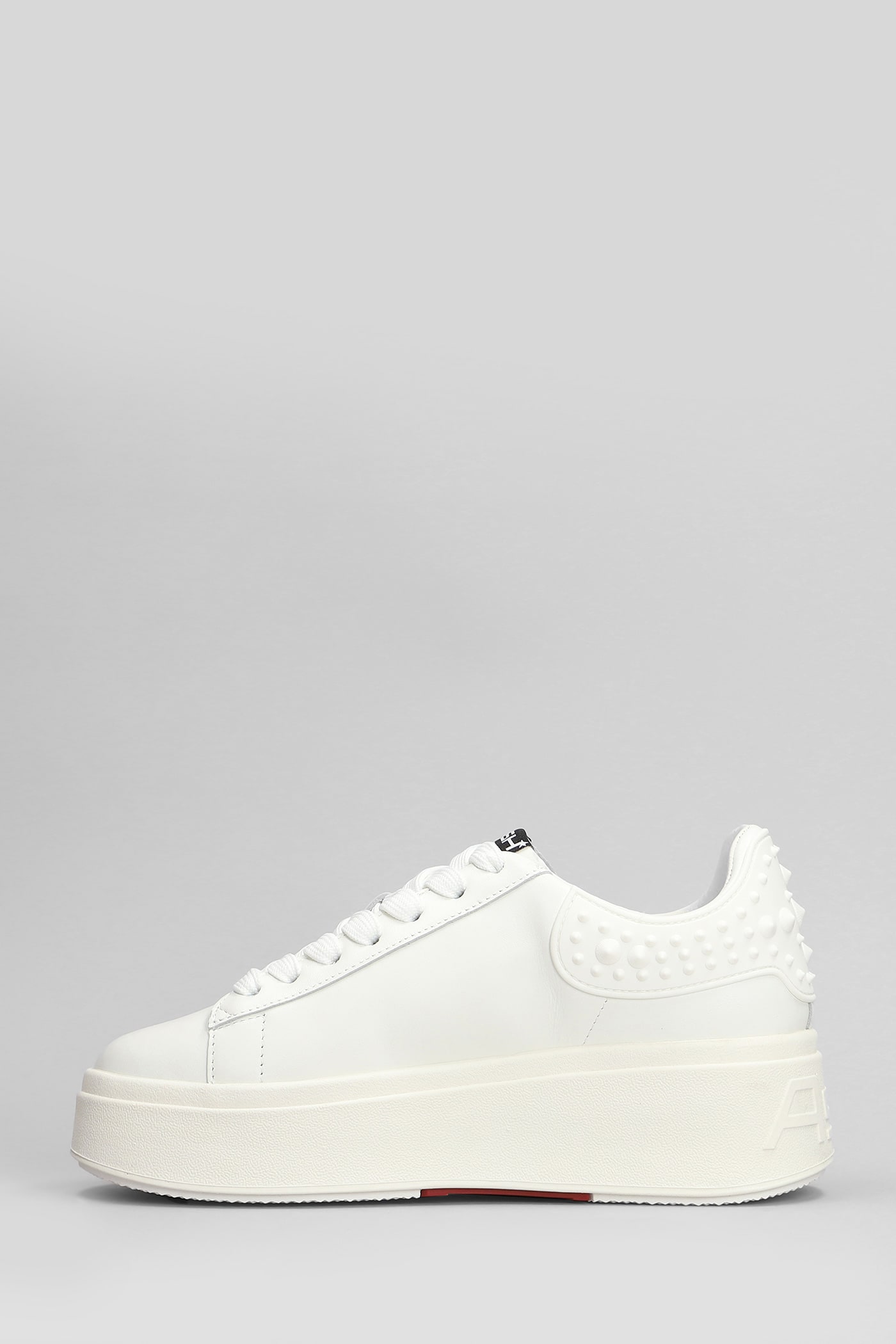 Ash Moby Rubber Sneakers In White Leather In White
