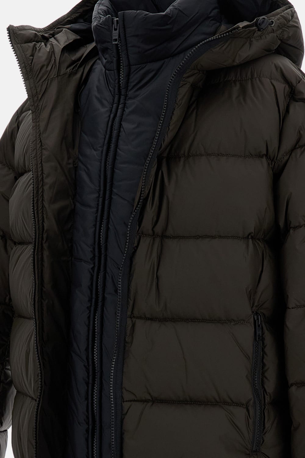 Fay Puffer Jacket In Brown