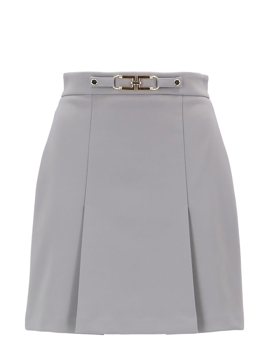 Elisabetta Franchi Mini Skirt With Light Gold Buckle
