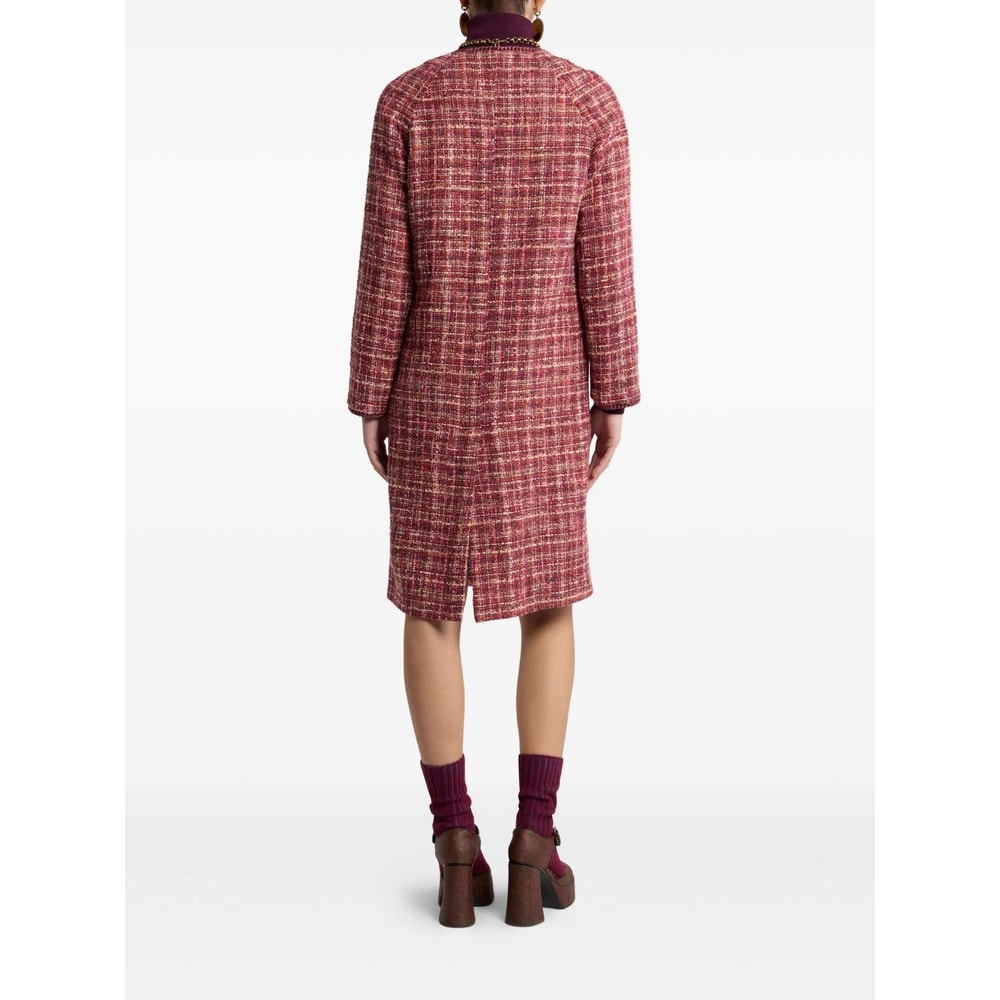 Etro Coat In Burgundy