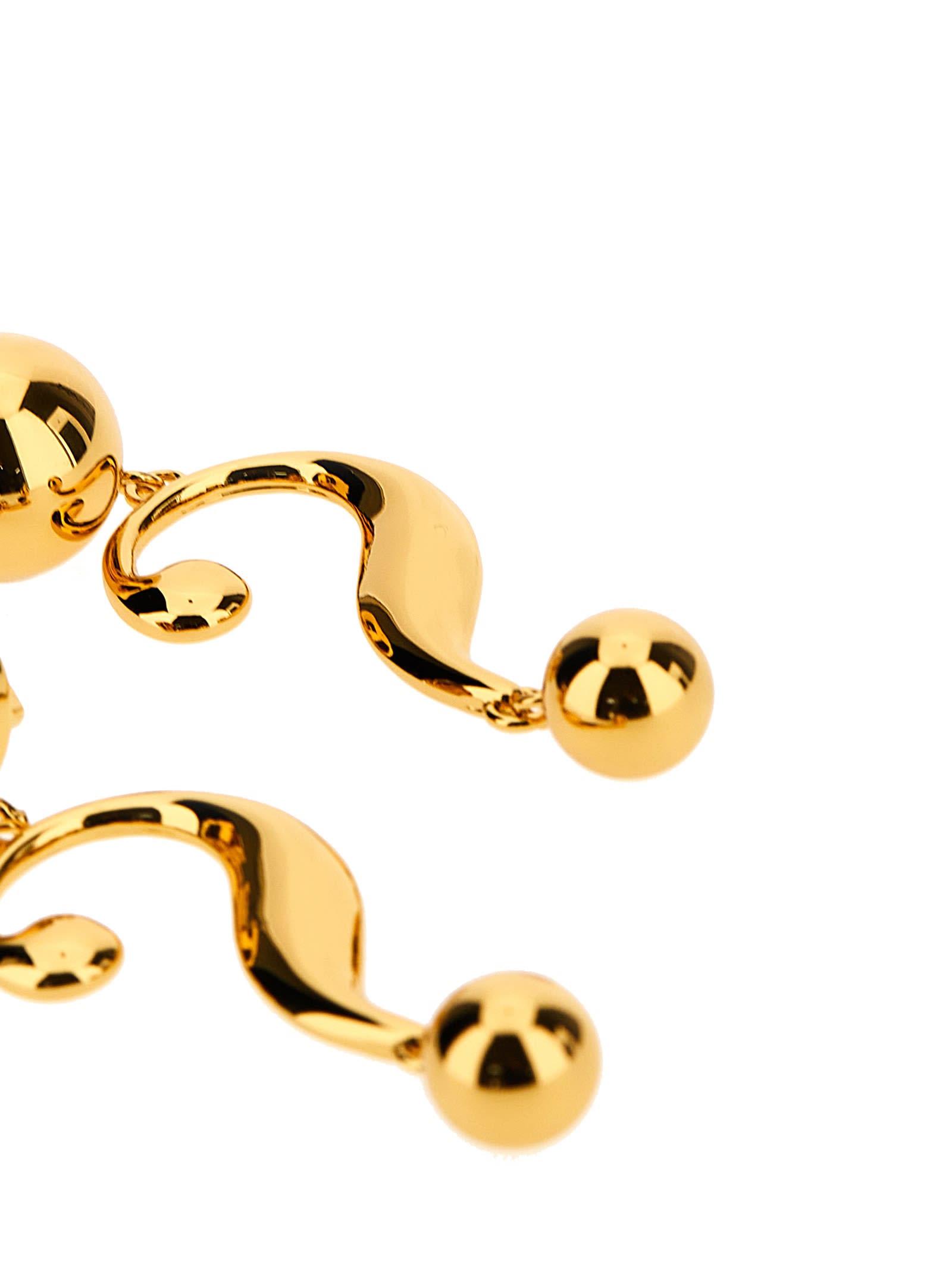 Shop Moschino Question Mark Earrings In Gold