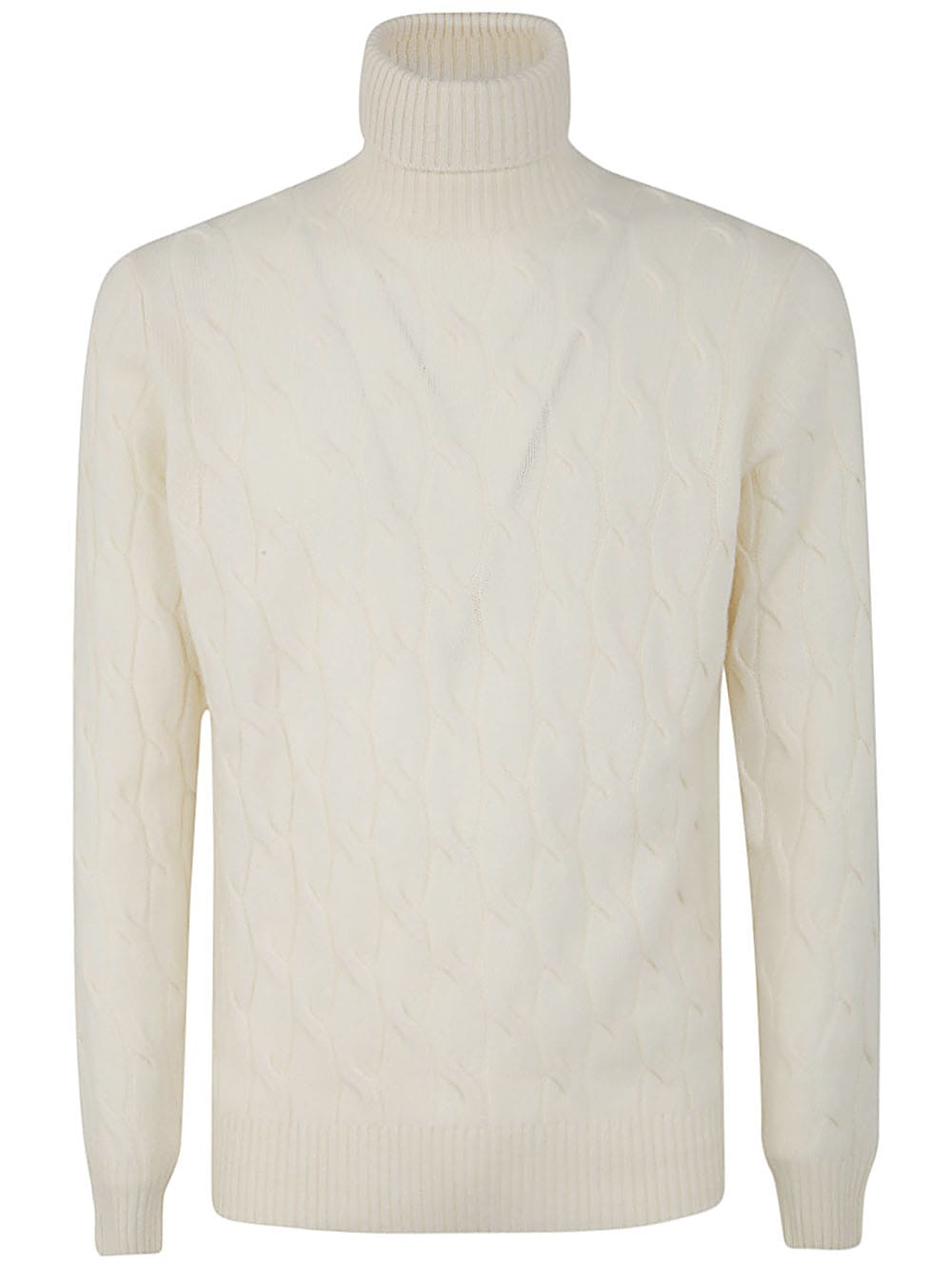 FILIPPO DE LAURENTIIS WOOL CASHMERE LONG SLEEVES TURTLE NECK SWEATER WITH BRAID