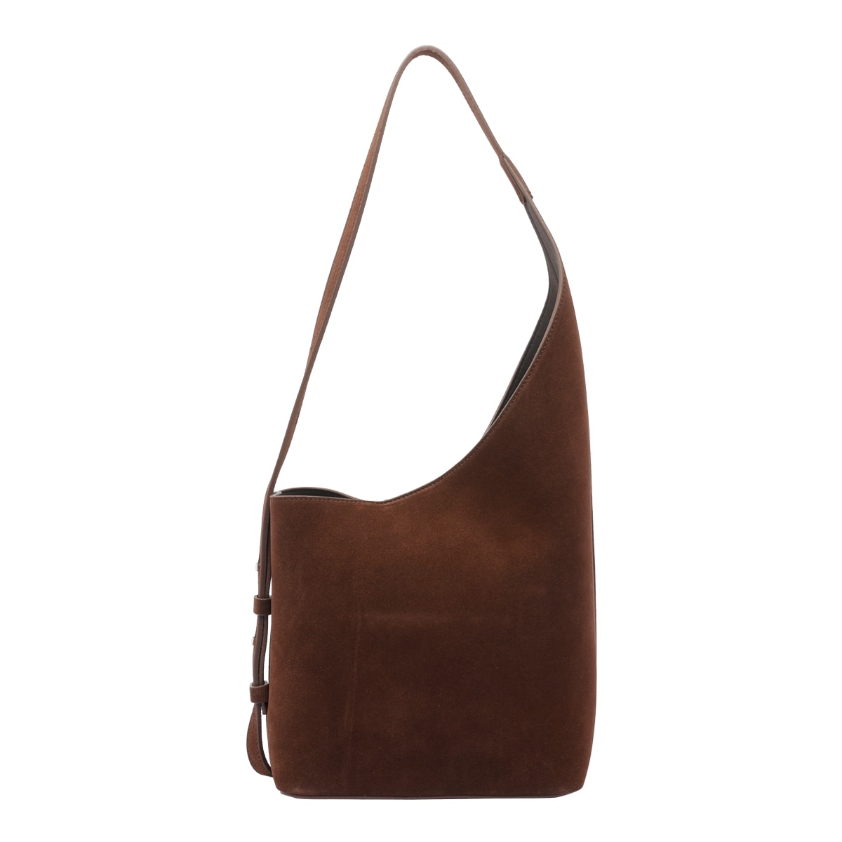 Aesther Ekme Demi-lune Suede Shoulder Bag In Brown
