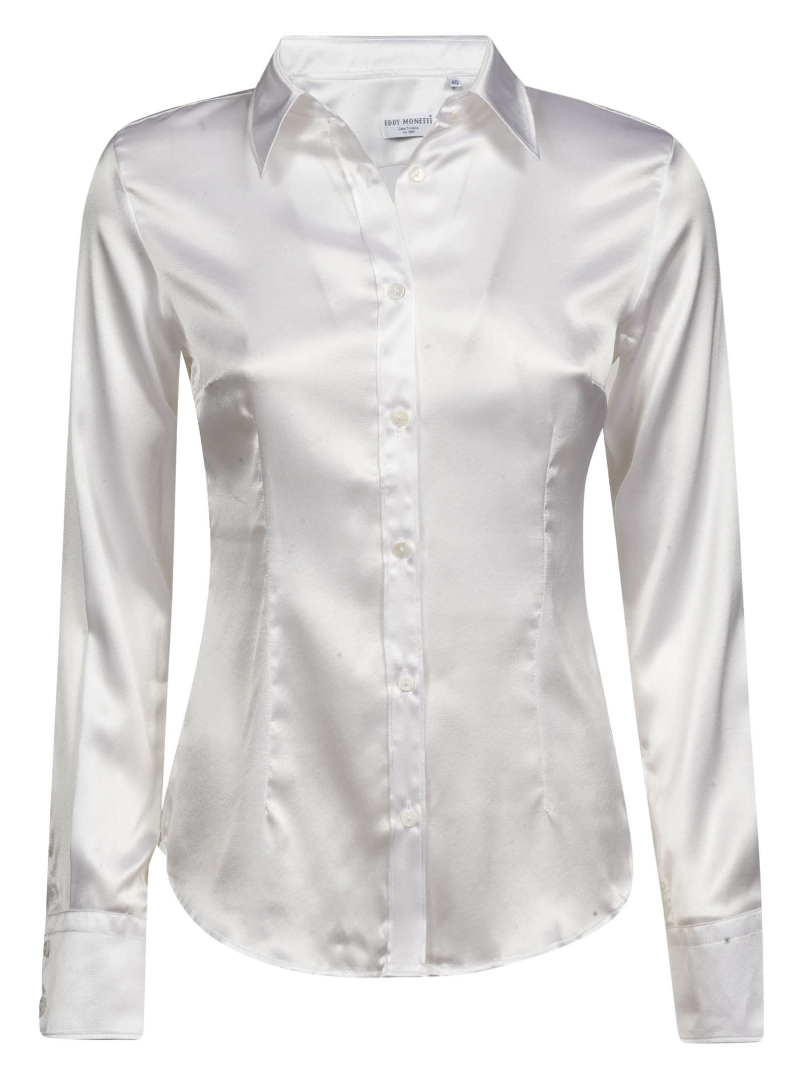 Eddy Monetti Plain Silk Shirt