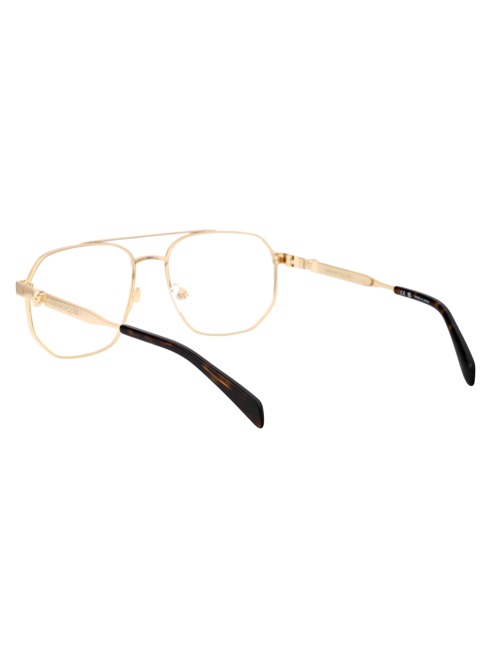 Alexander Mcqueen Am0459o Glasses In Gold