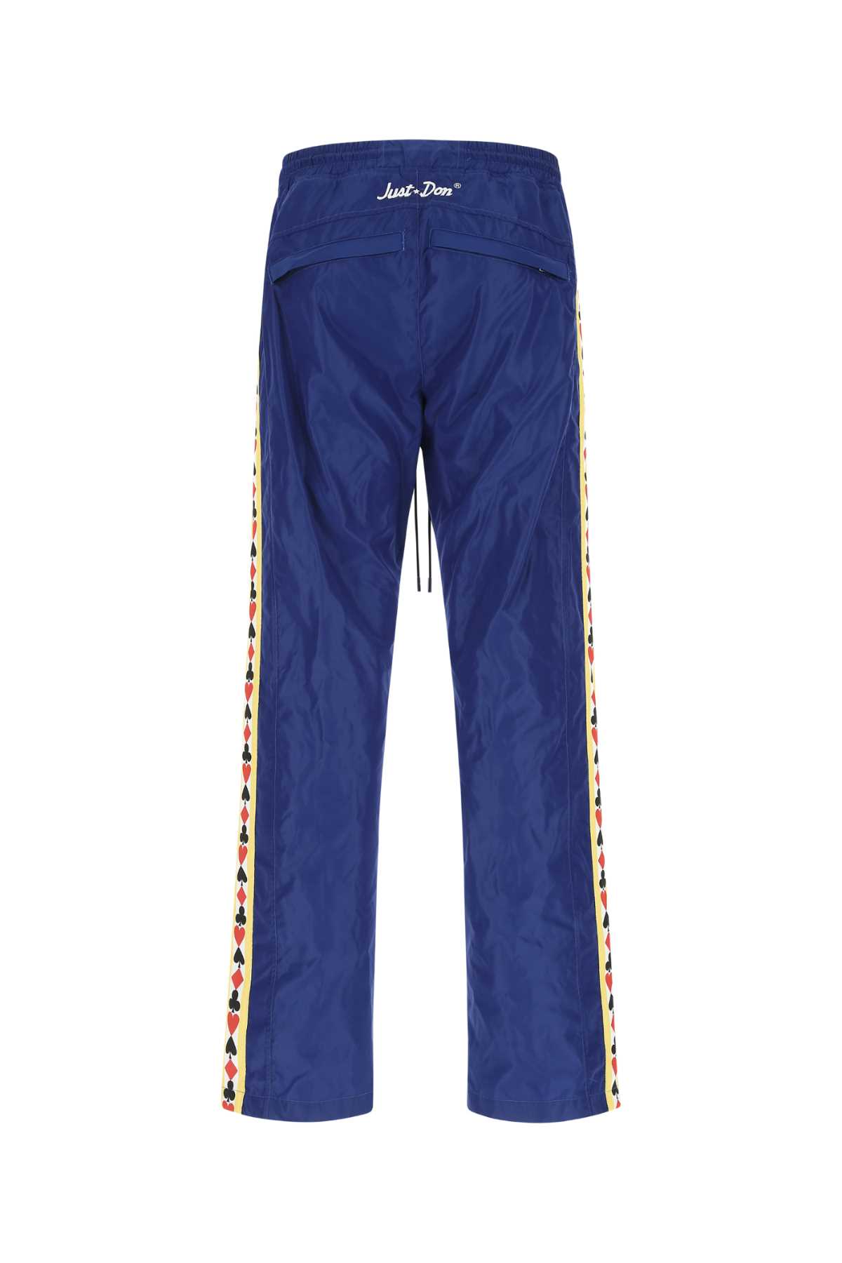 Just Don Blue Tech Fabric Joggers In 85
