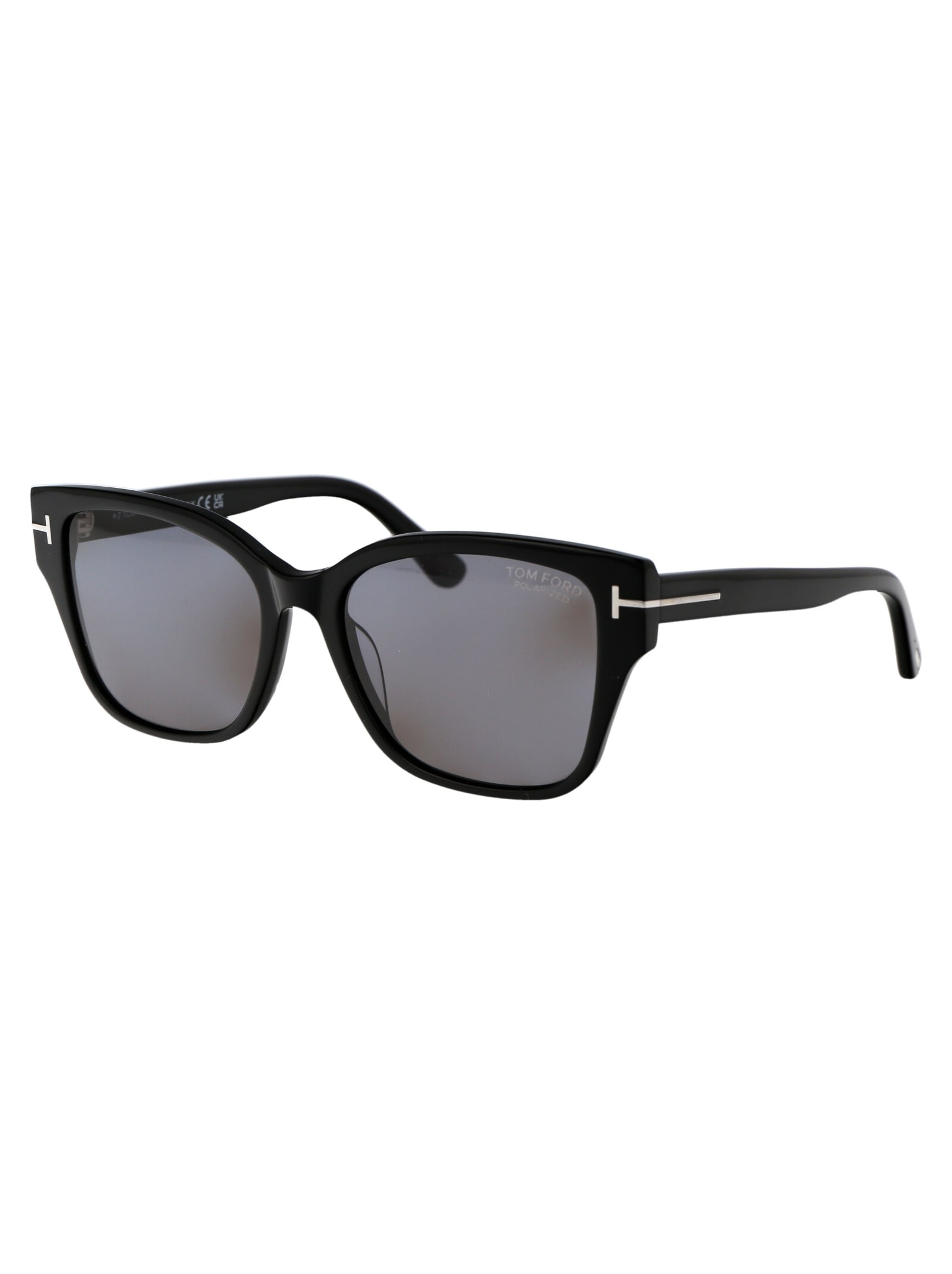 Shop Tom Ford Elsa Sunglasses In 01d Nero Lucido / Fumo Polar