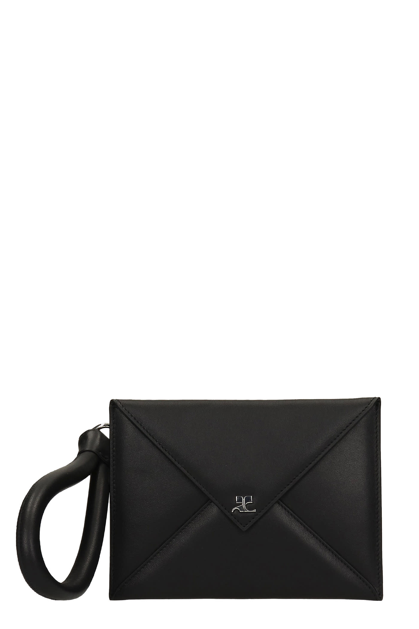 Courrèges Clutch In Black Leather