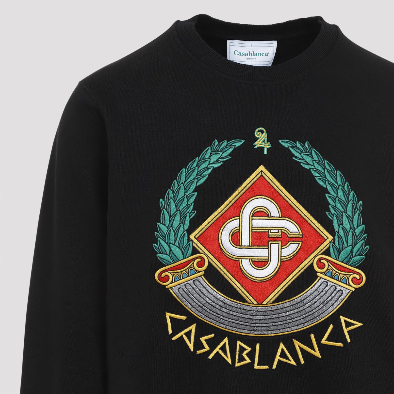 Shop Casablanca Casa Crest Embroidered Sweatshirt