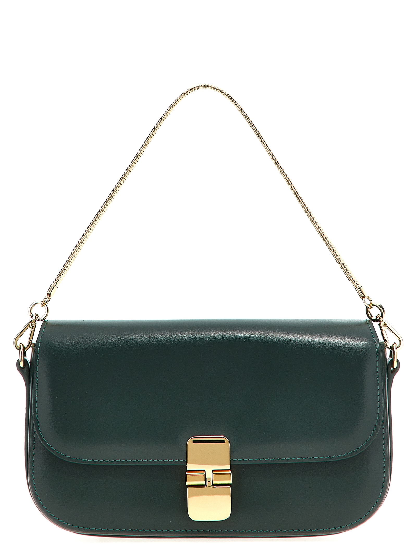 Shop Apc Grace Chaine Clutch In Green