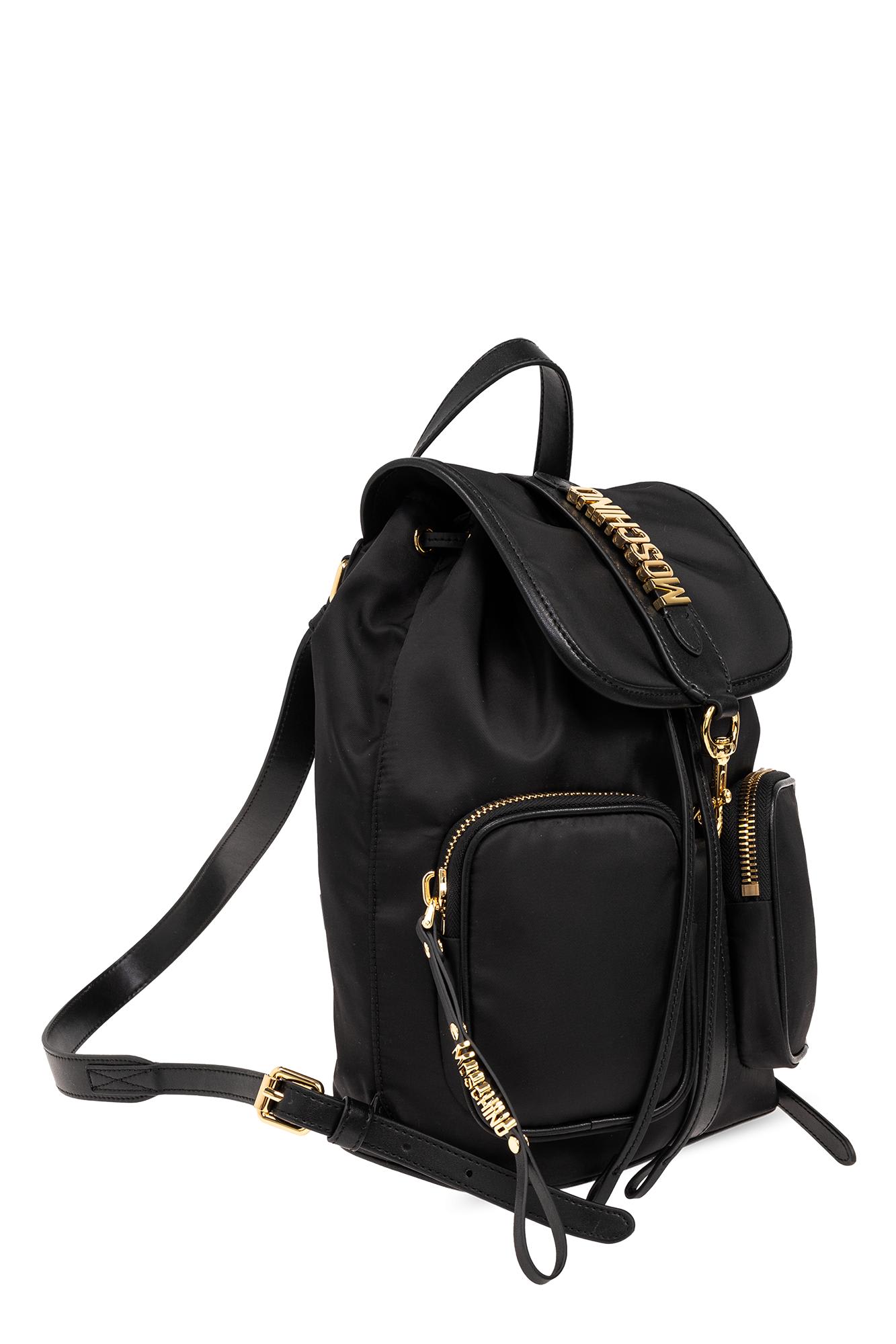 Shop Moschino Backpack With Logo  In Black
