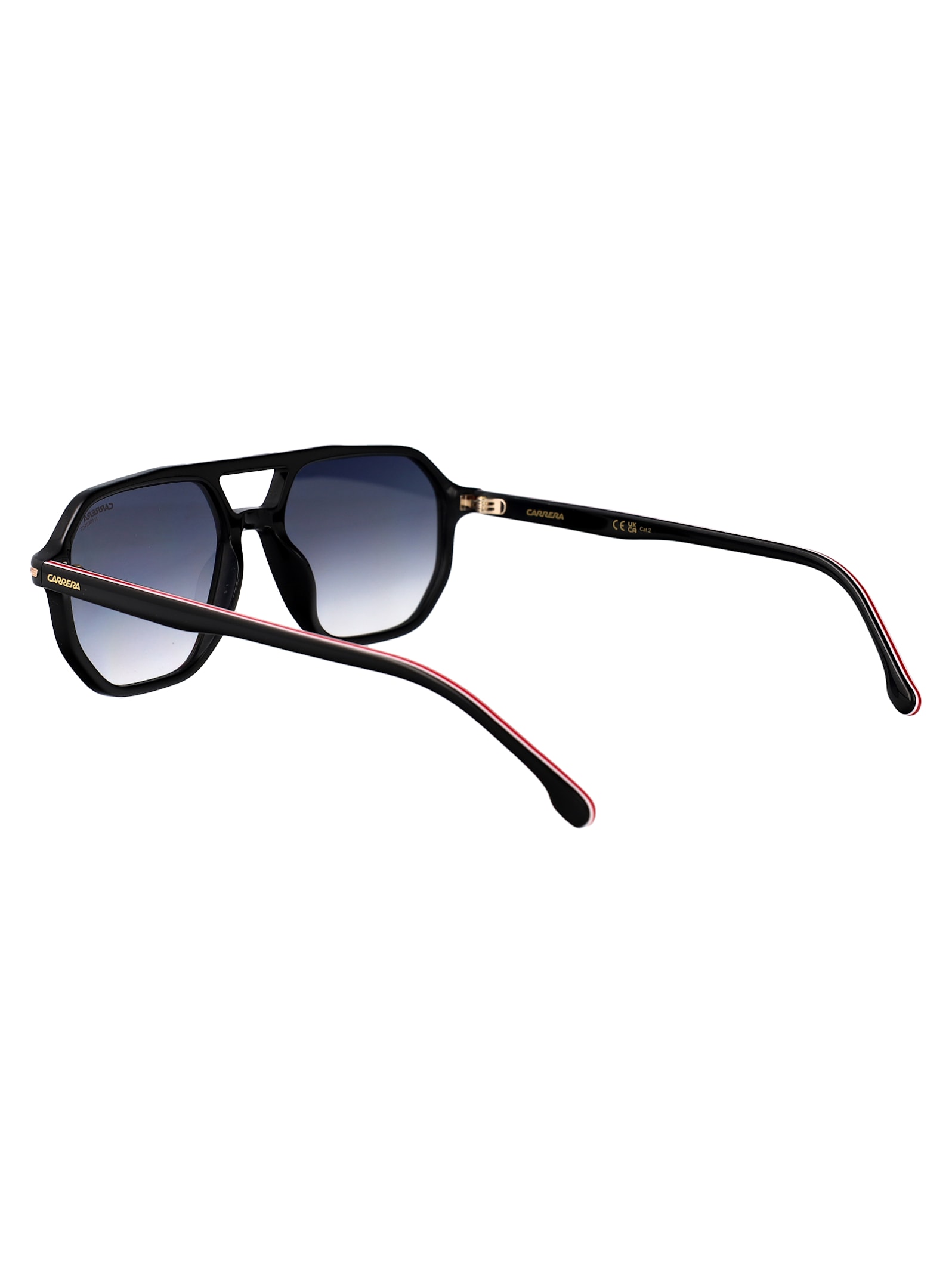Carrera Black Gold Acetate Sunglasses In Black