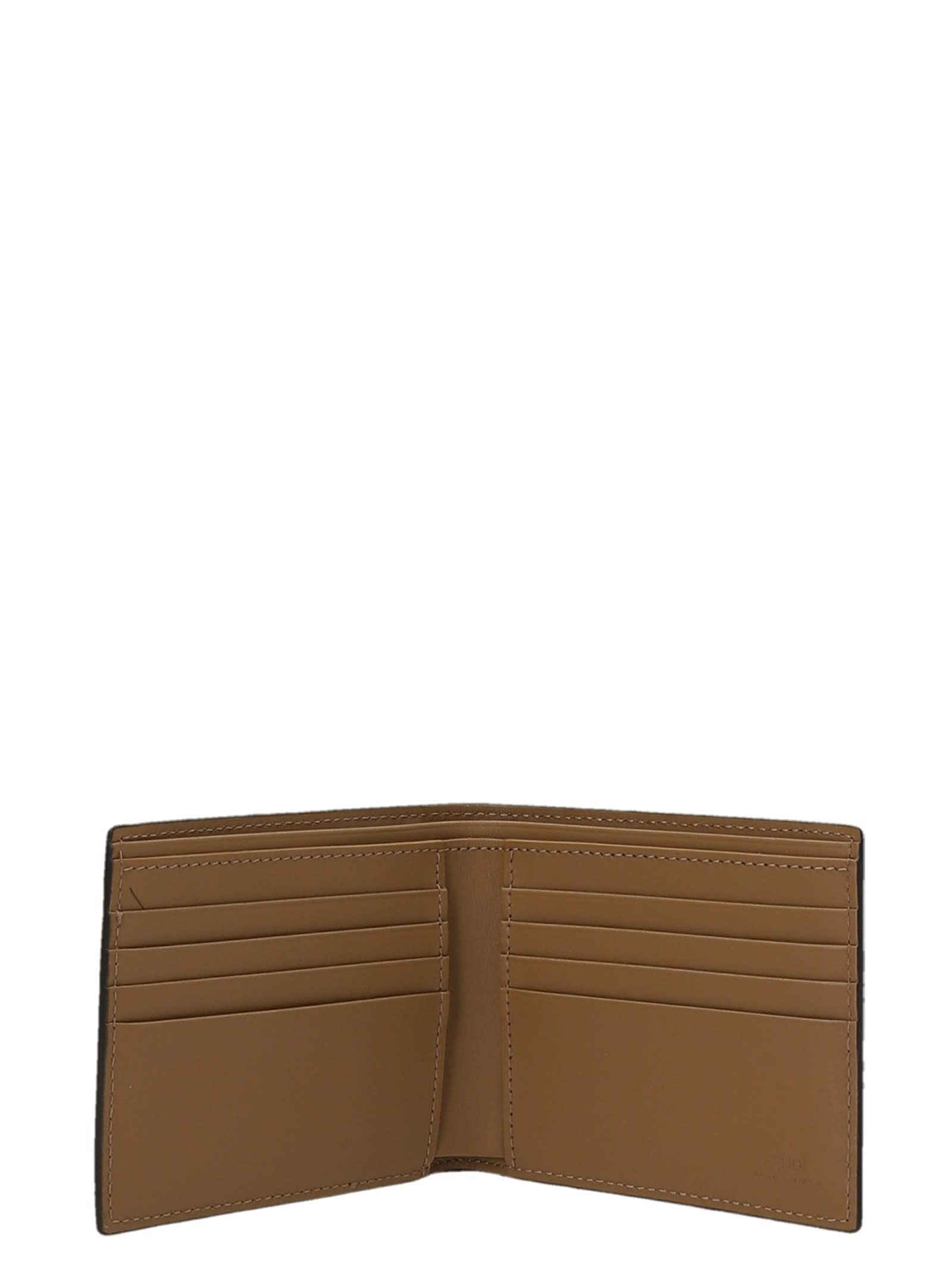 Shop Fendi Diagonal Wallet In Brown
