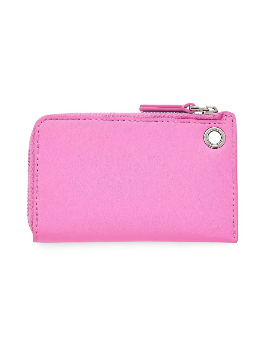 Marc Jacobs Zippered Wallet With Pendant In Pink