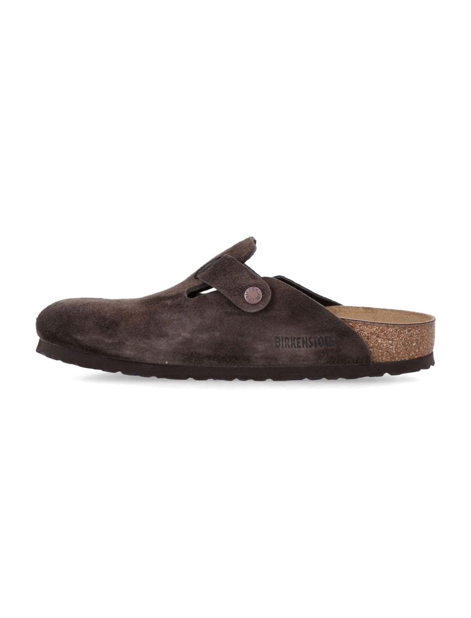 Shop Birkenstock Boston Suede Clogs In Mocha