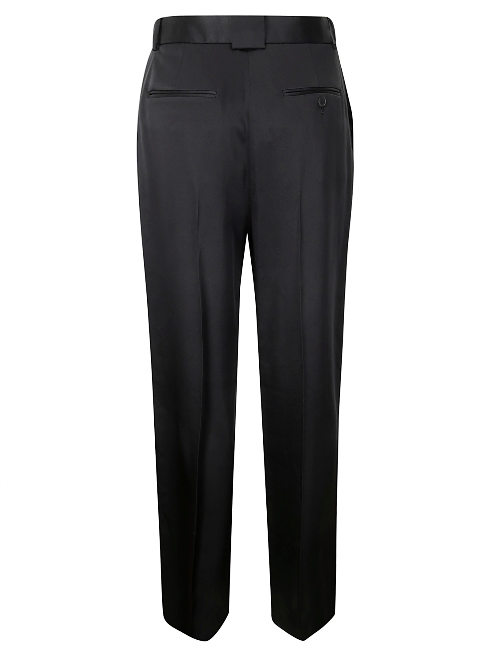 Shop Lanvin Wide Leg Pants In Black