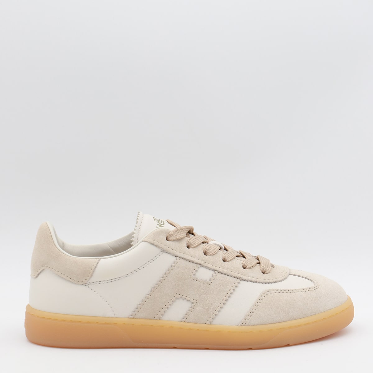 cool Beige Leather Sneakers