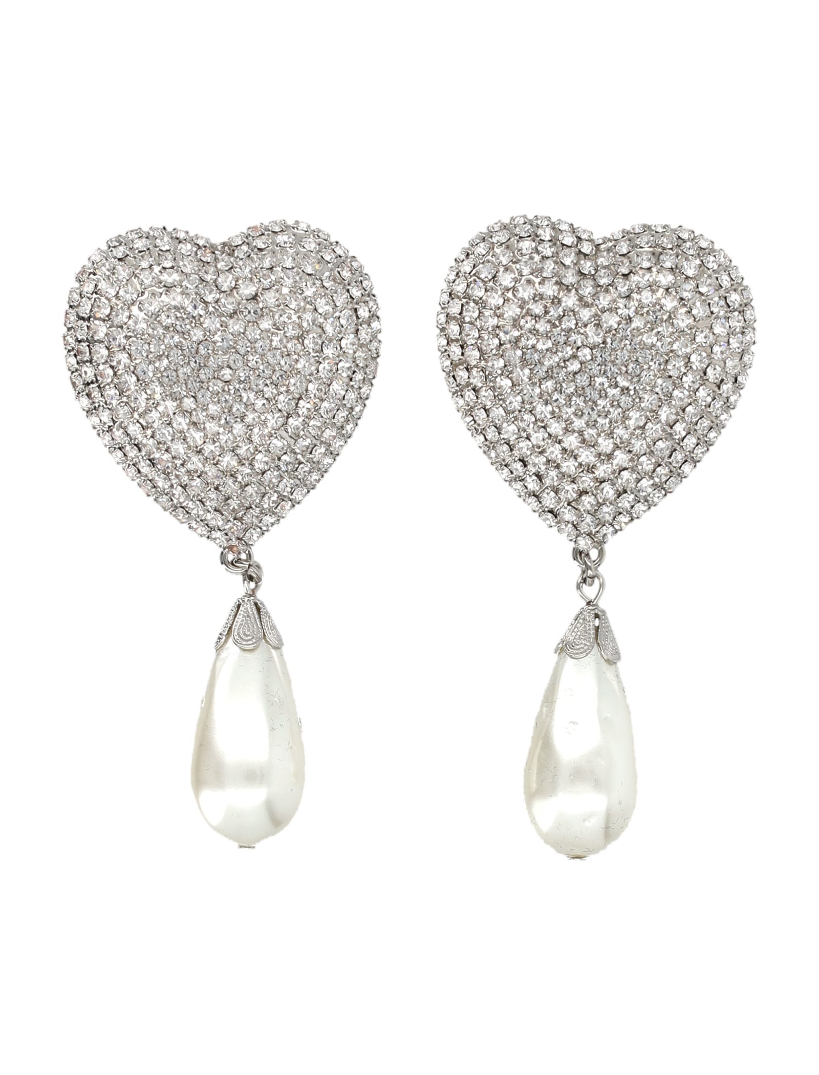 Crystal Heart With Pendant Pearl