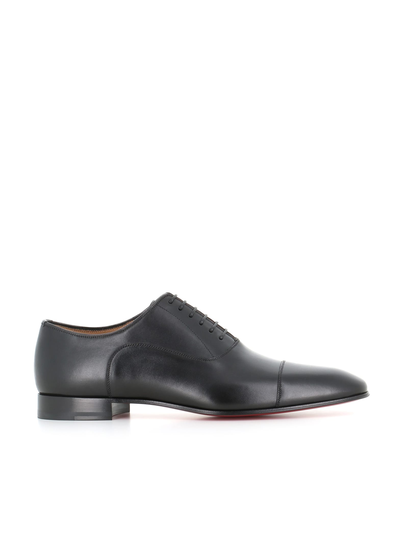 Shop Christian Louboutin Oxford Greggo Flat In Black